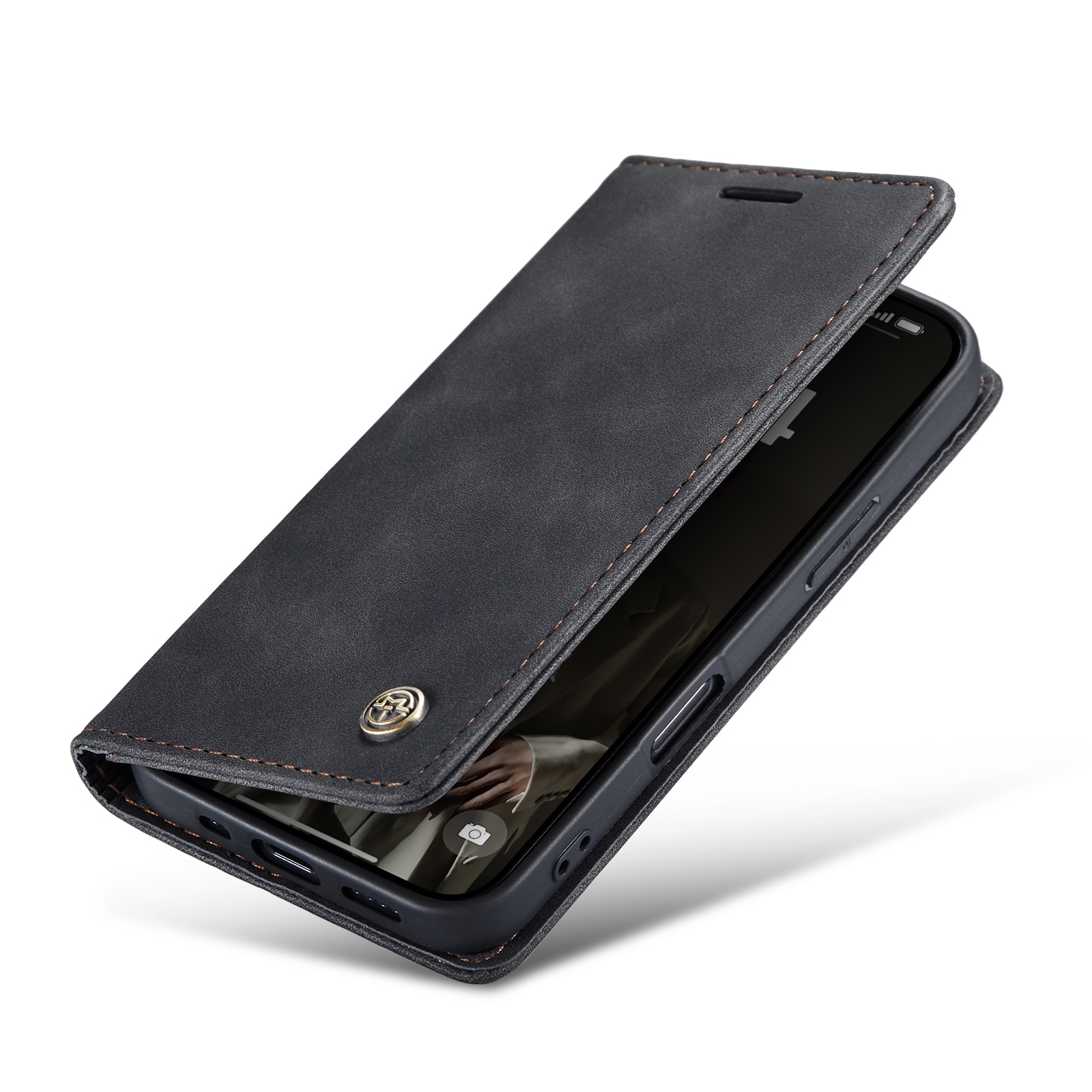 Funda delgada con solapa iPhone 16 Pro Negro