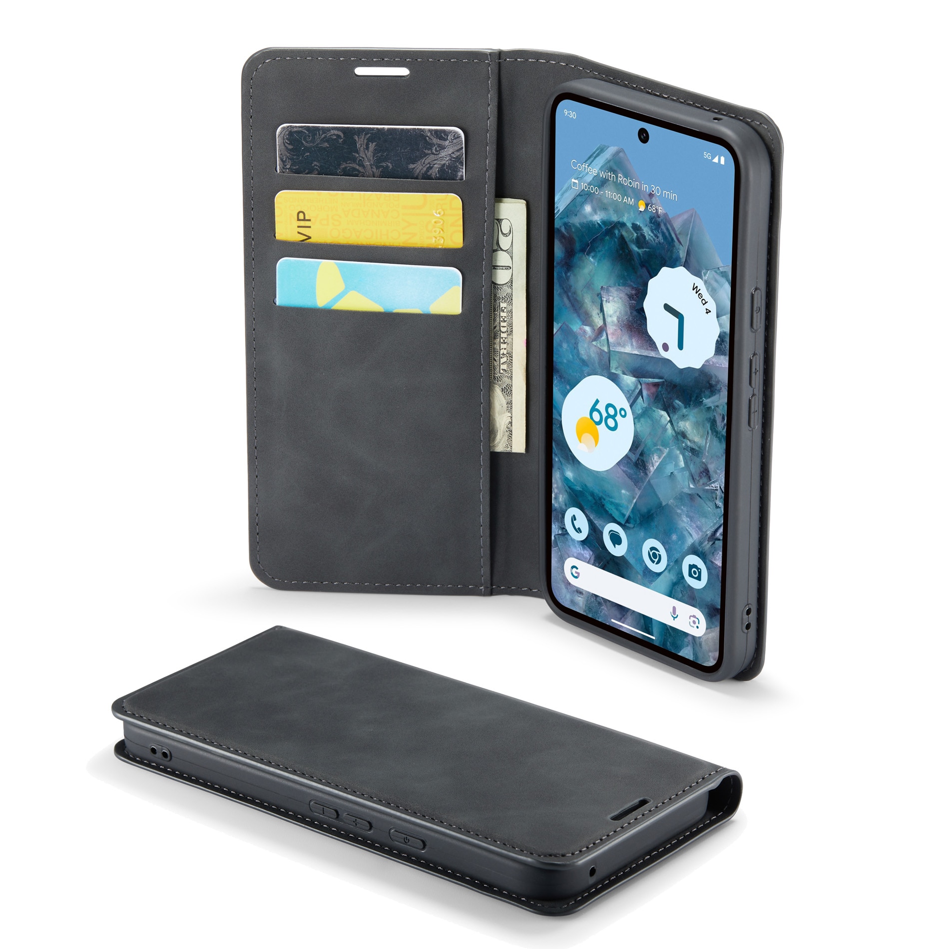 Funda delgada cartera Google Pixel 9 Pro XL Negro