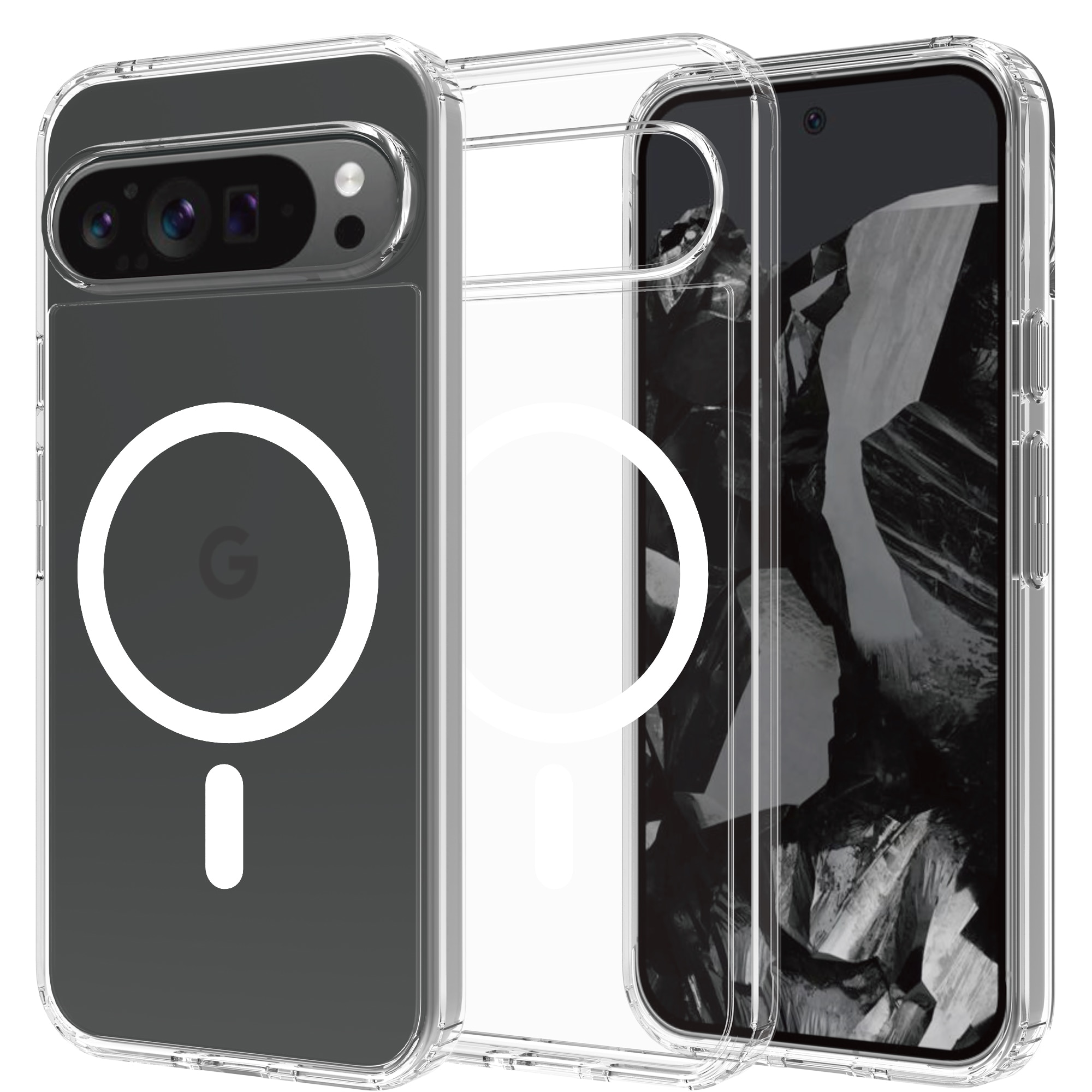 Funda híbrida MagSafe Google Pixel 10 Pro XL transparente