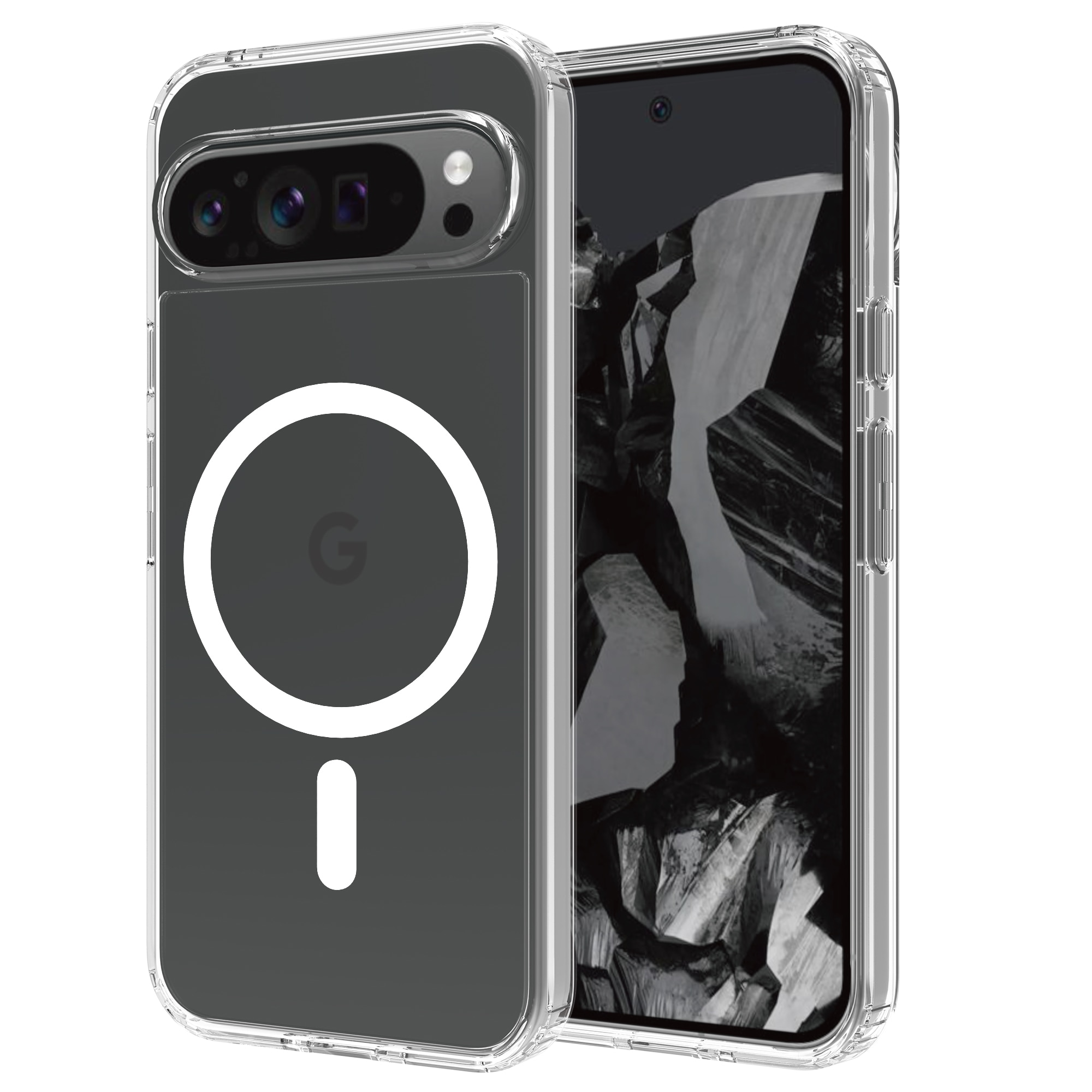 Funda híbrida MagSafe Google Pixel 10 Pro XL transparente