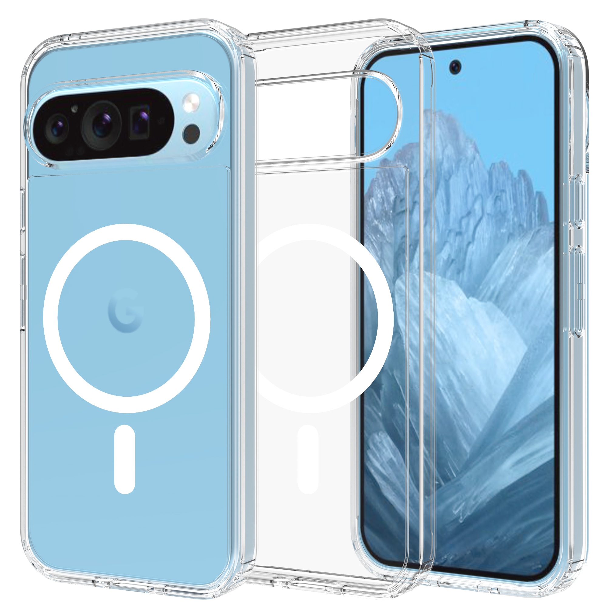 Funda híbrida MagSafe Google Pixel 10 Pro transparente