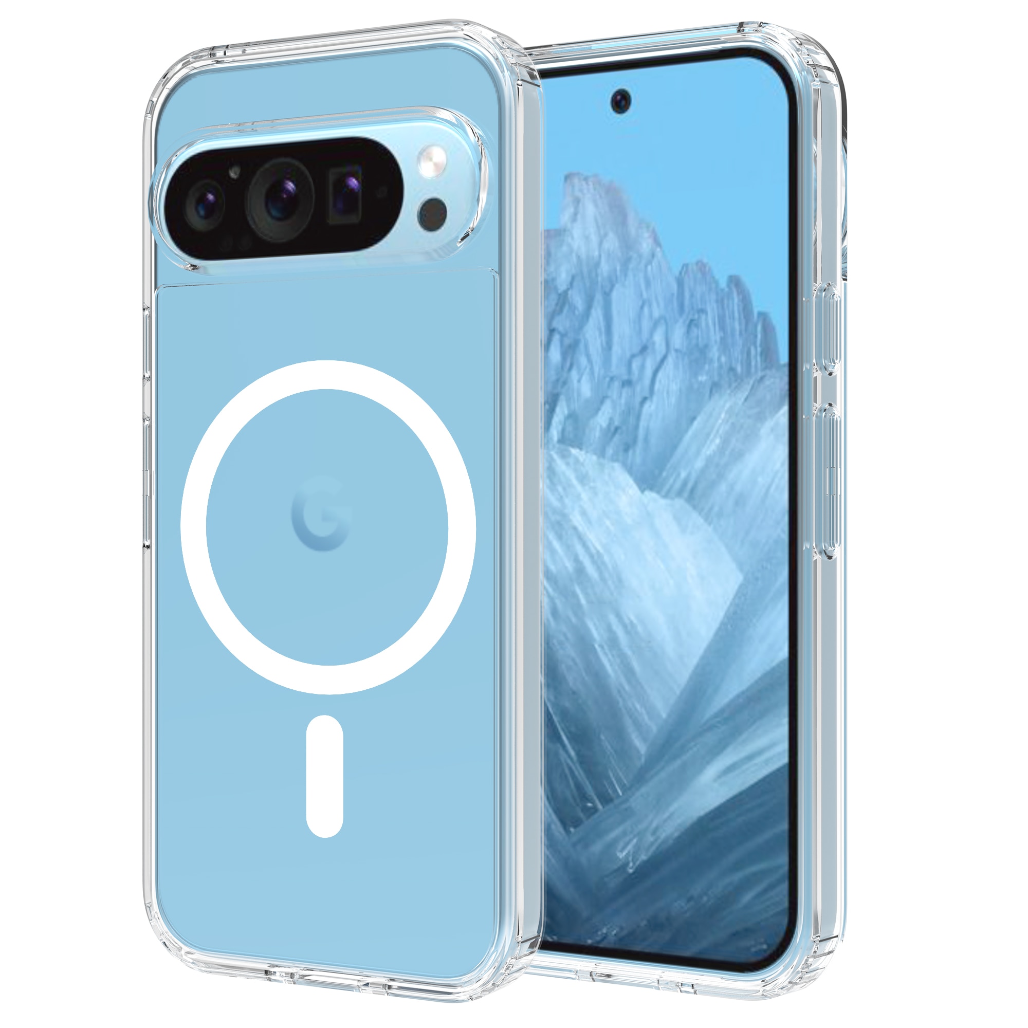 Funda híbrida MagSafe Google Pixel 10 Pro transparente