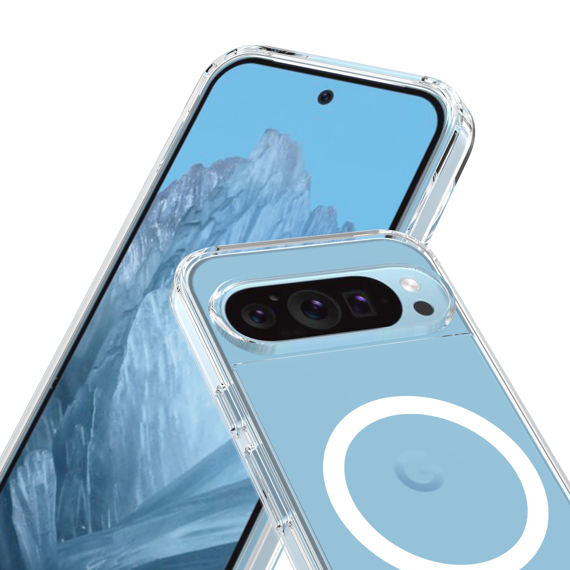 Funda híbrida MagSafe Google Pixel 10 Pro transparente