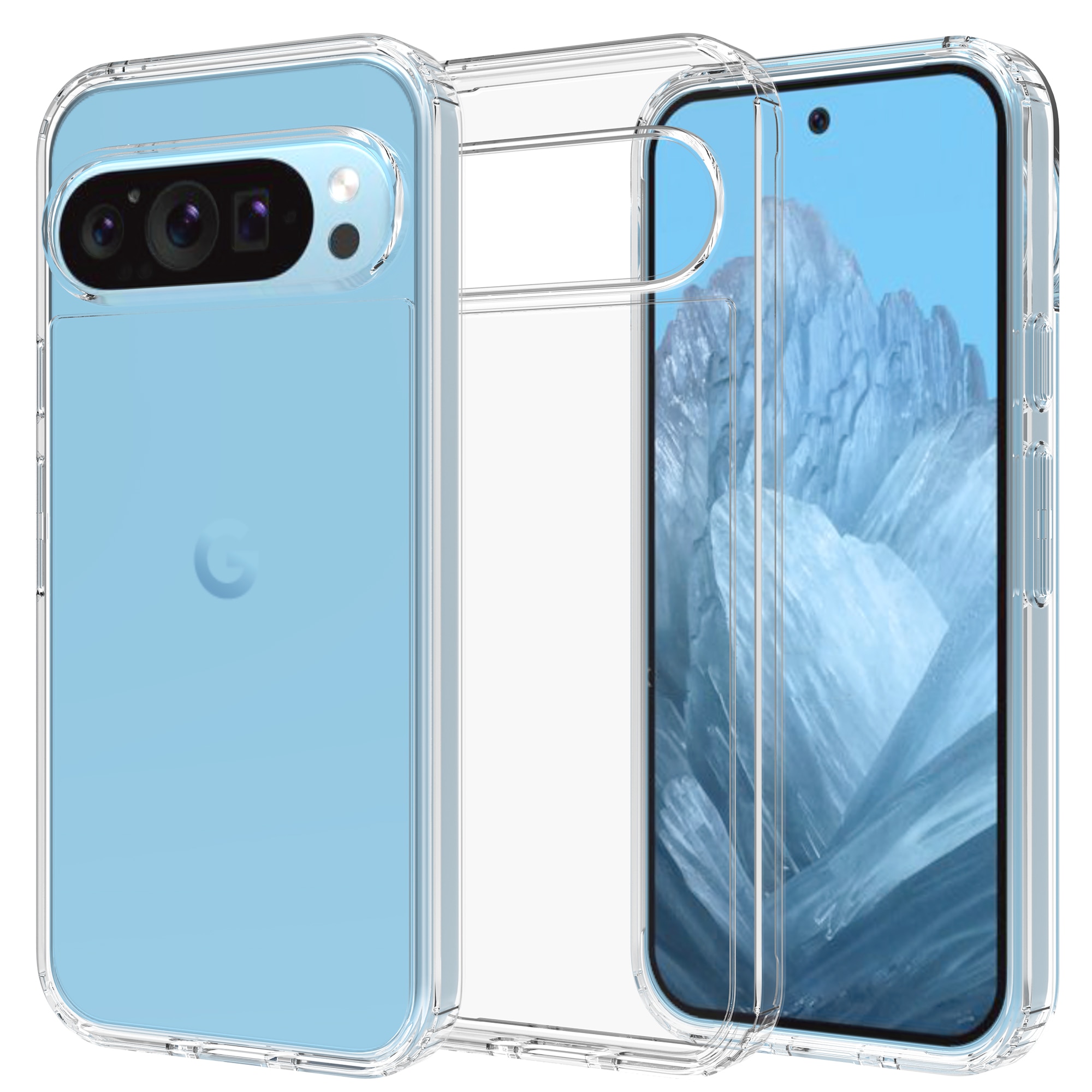 Funda híbrida para Google Pixel 10 Pro Transparente