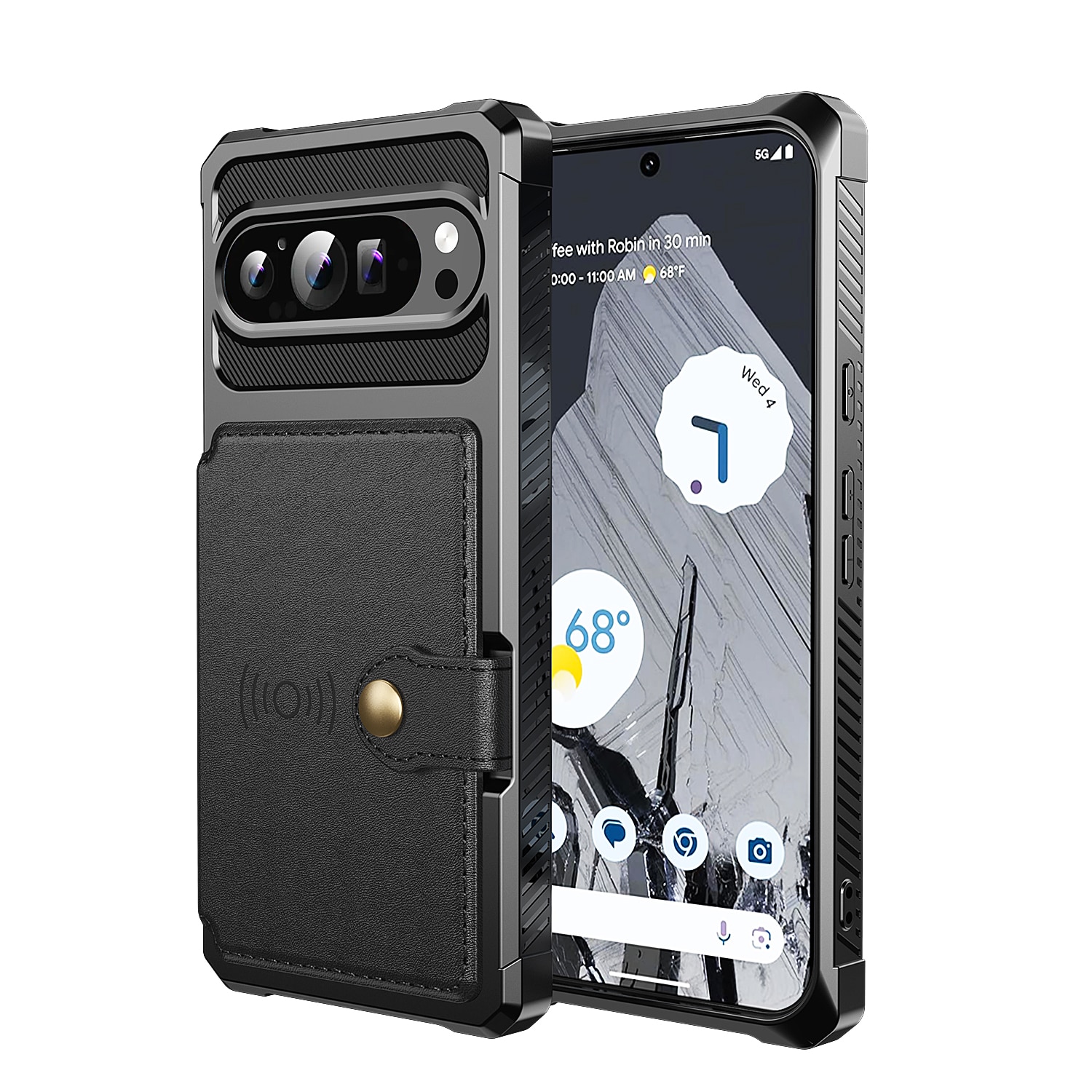 Funda con tarjetero Tough Multi-slot Google Pixel 9 Pro XL Negro