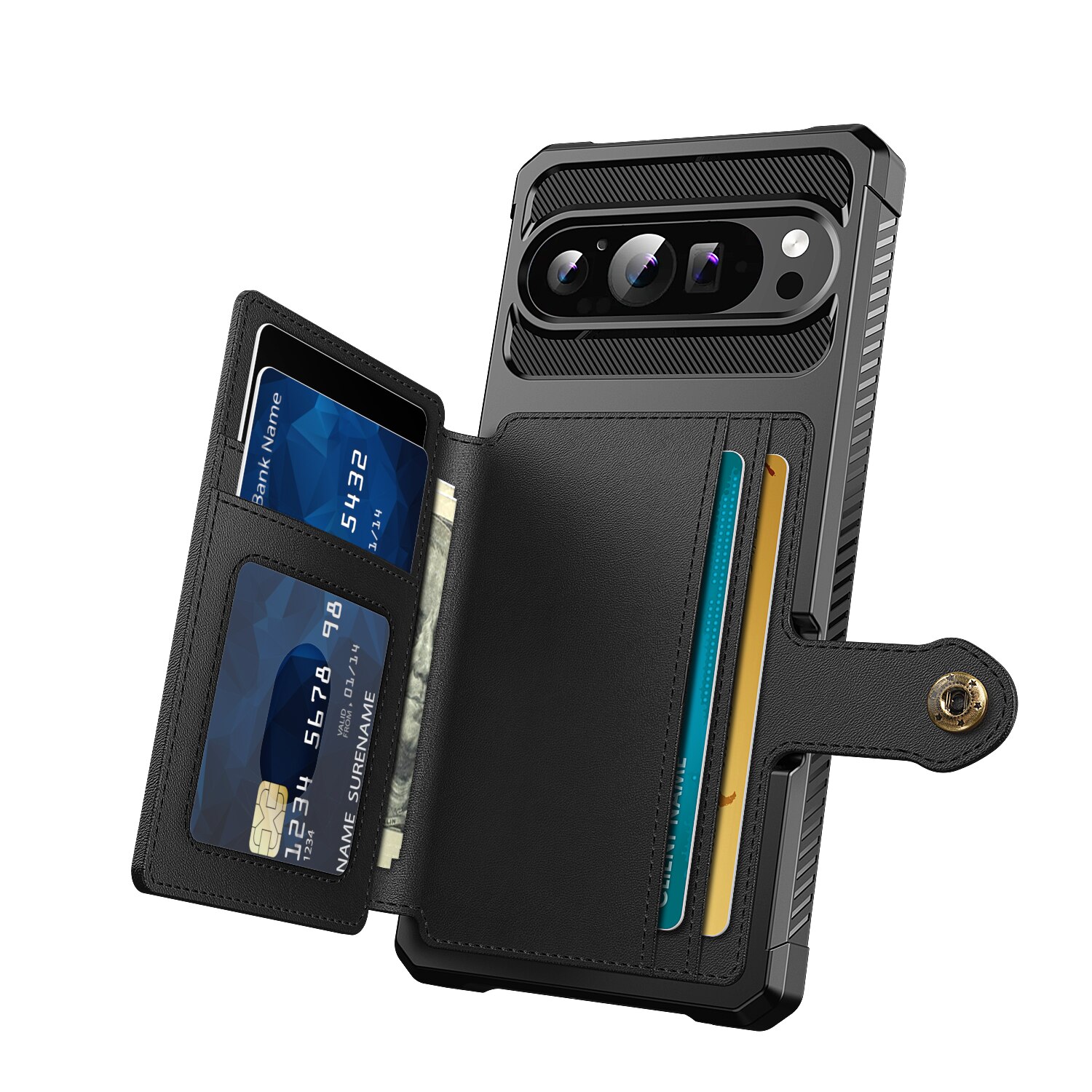 Funda con tarjetero Tough Multi-slot Google Pixel 9 Pro XL Negro