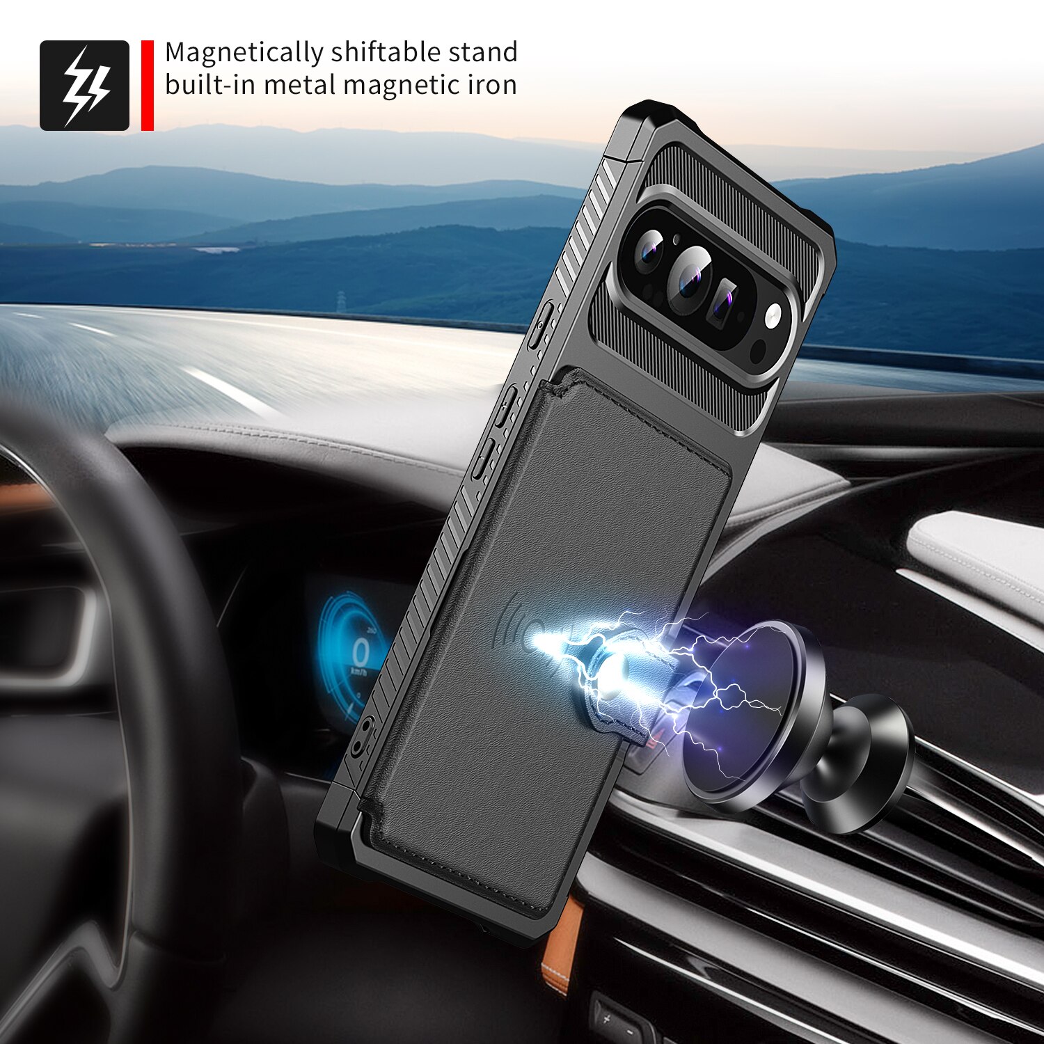 Funda con tarjetero Tough Multi-slot Google Pixel 9 Pro XL Negro