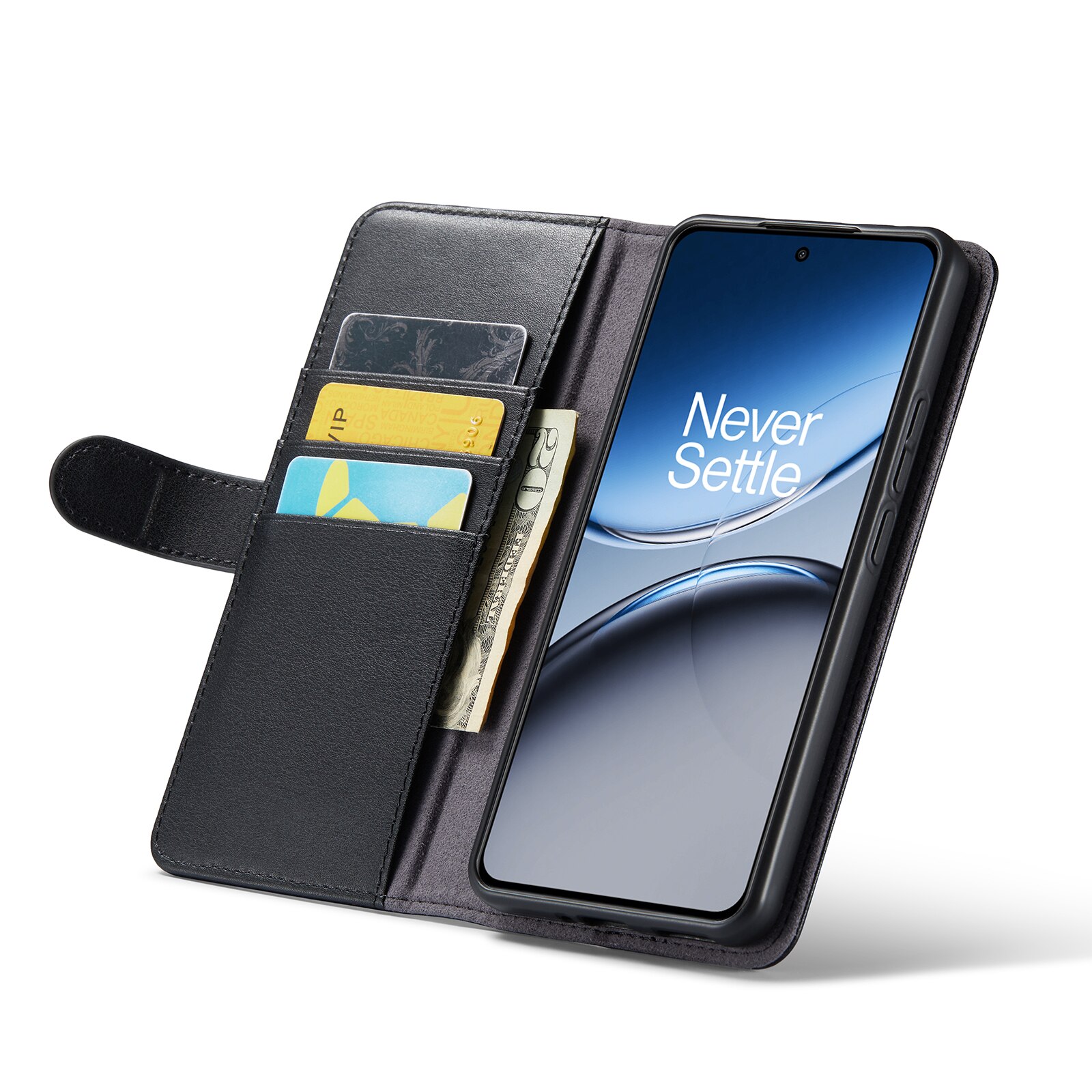 Funda de cuero genuino  OnePlus Nord 4, Negro