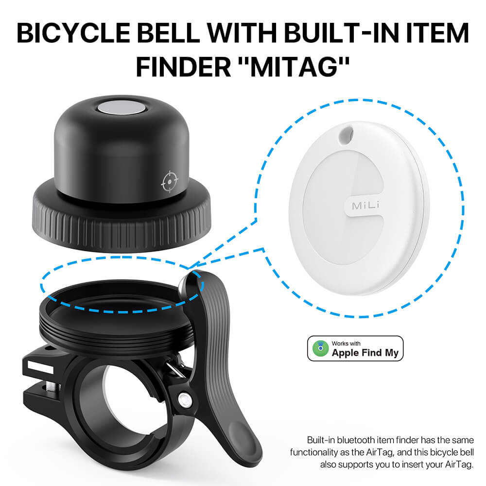 Mibell Timbre Antipérdida para Bicicleta, negro