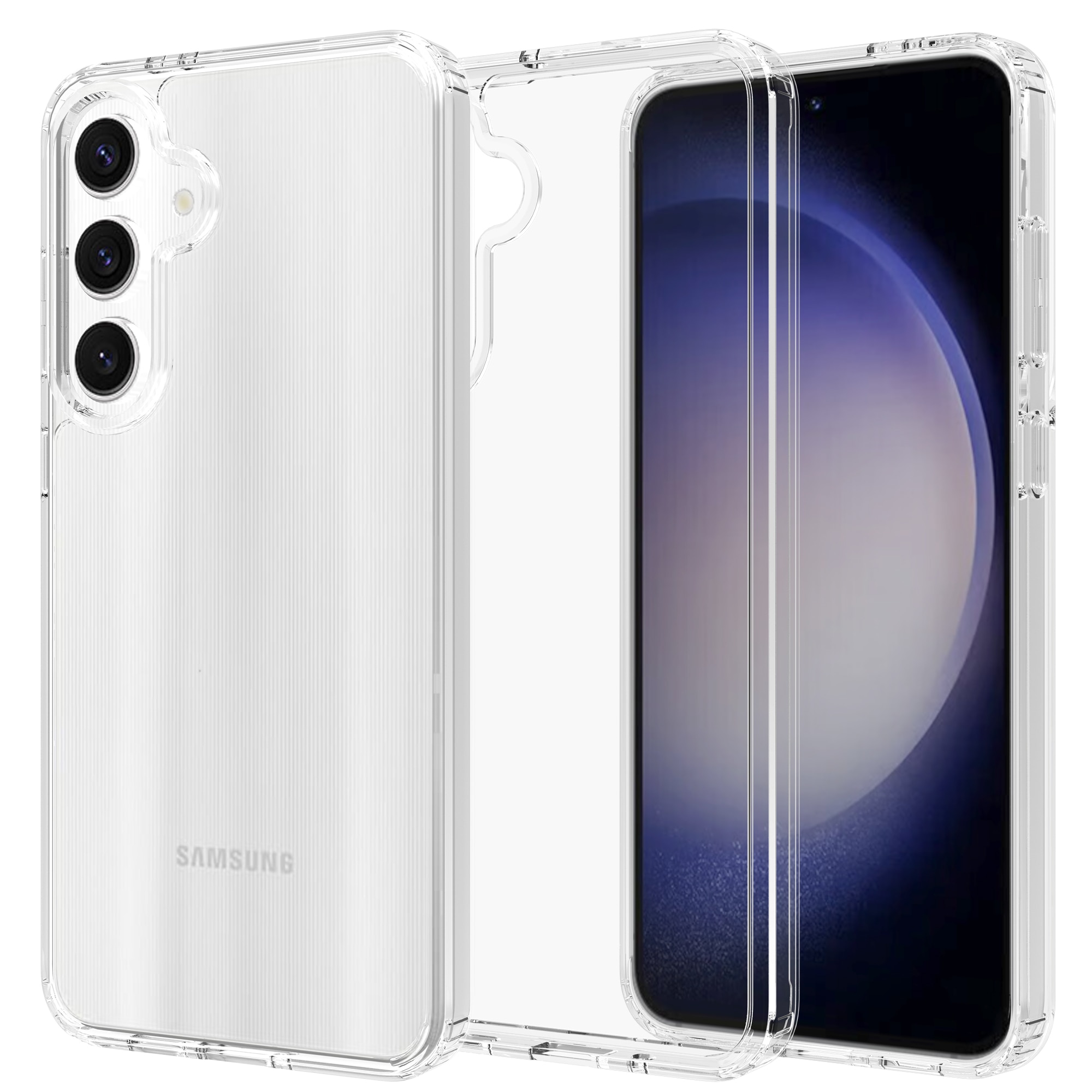 Funda híbrida para Samsung Galaxy S24 FE Transparente