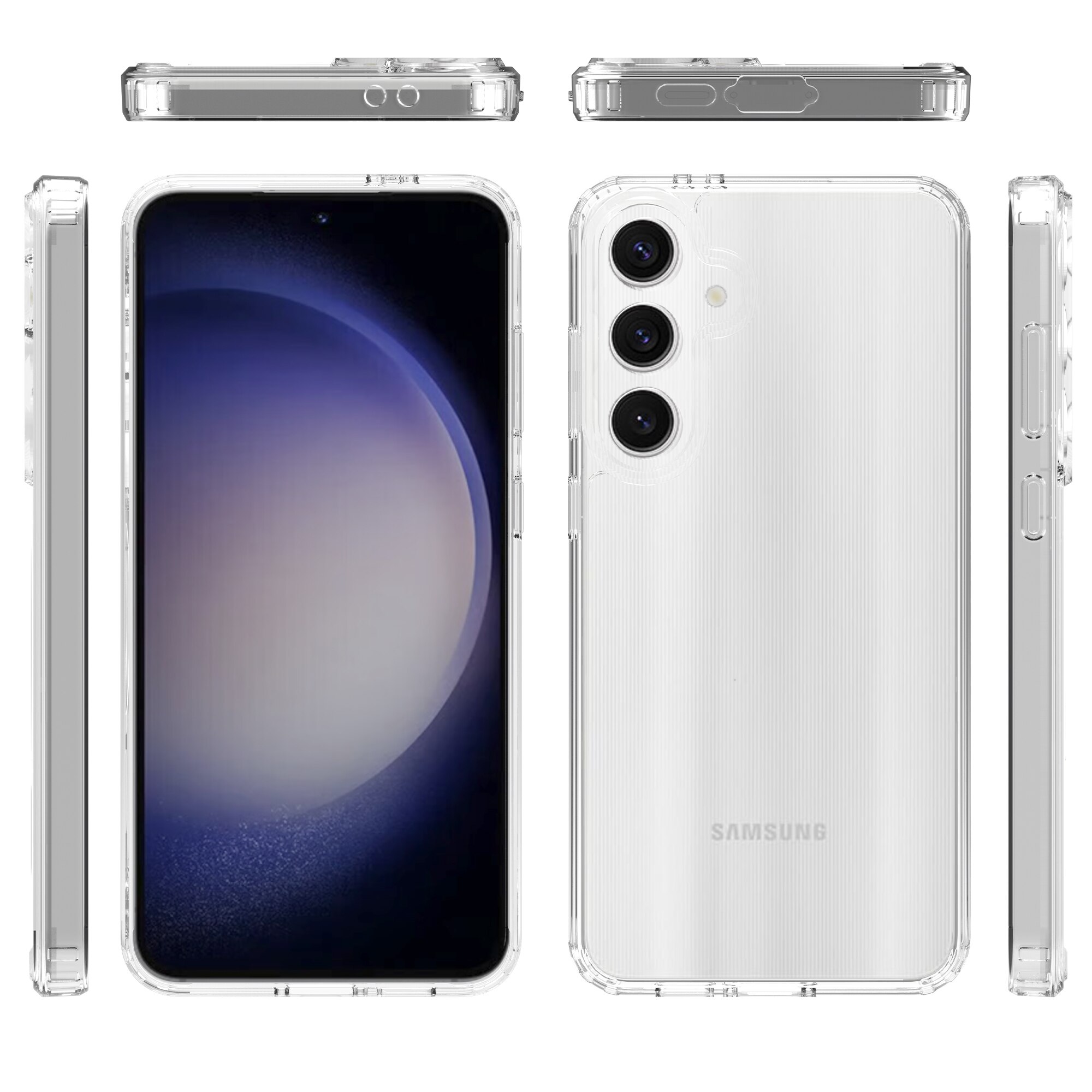 Funda híbrida para Samsung Galaxy S24 FE Transparente