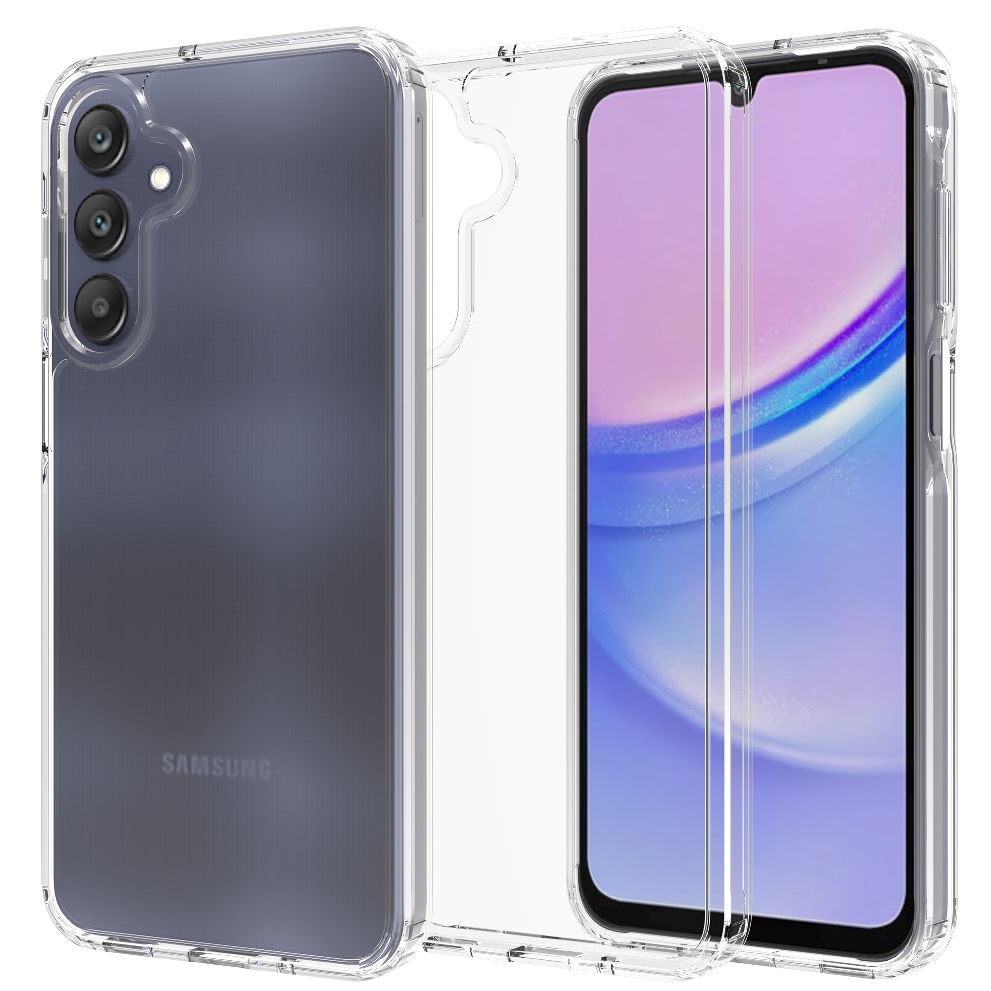 Funda híbrida para Samsung Galaxy A16 Transparente