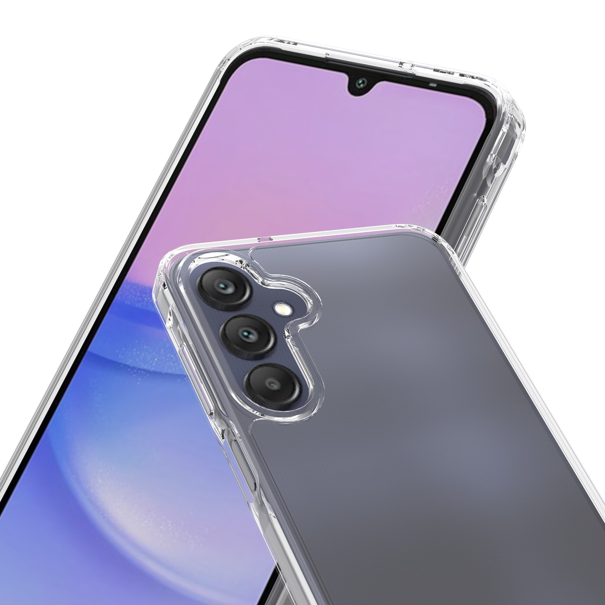 Funda híbrida para Samsung Galaxy A16 Transparente