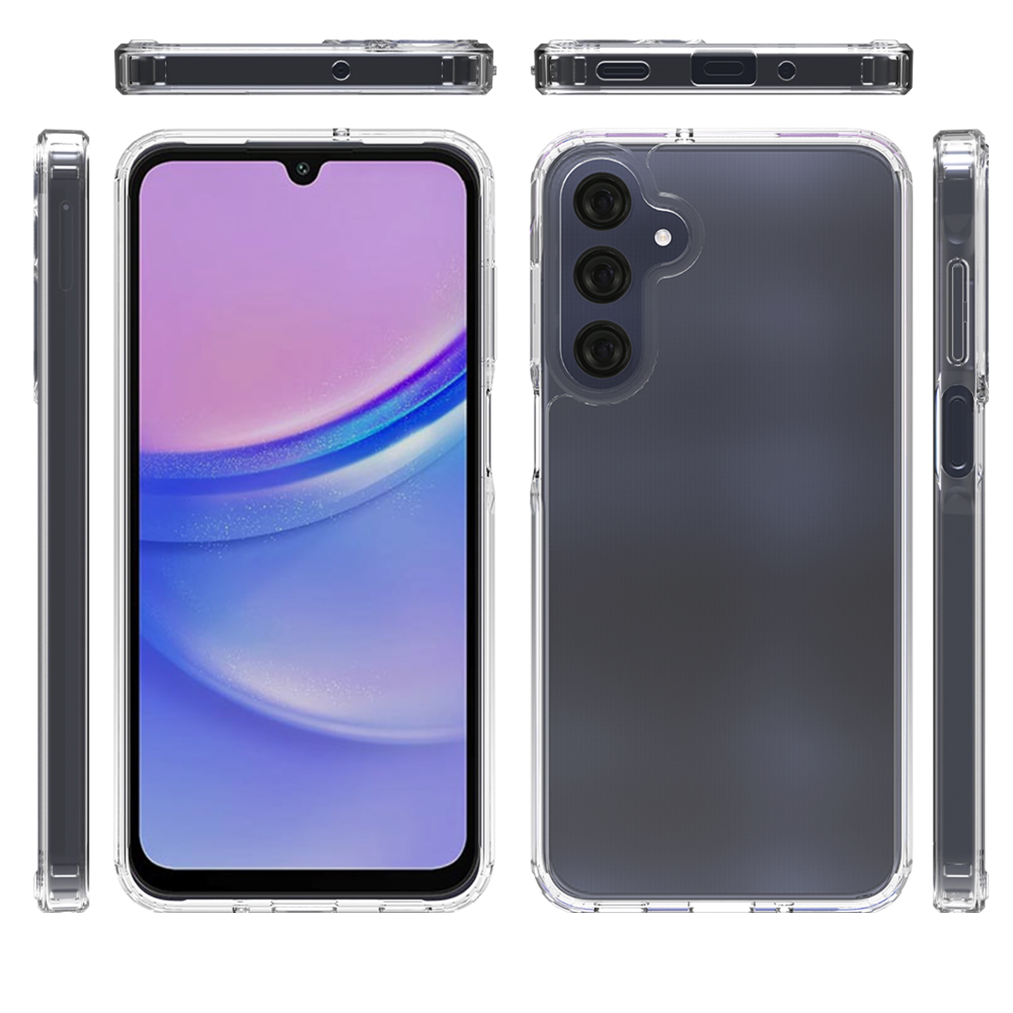 Funda híbrida para Samsung Galaxy A16 Transparente