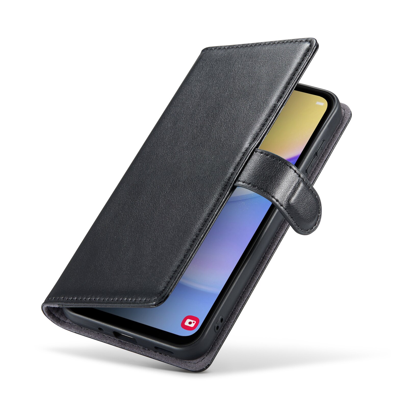 Funda de cuero genuino Samsung Galaxy A16, Negro