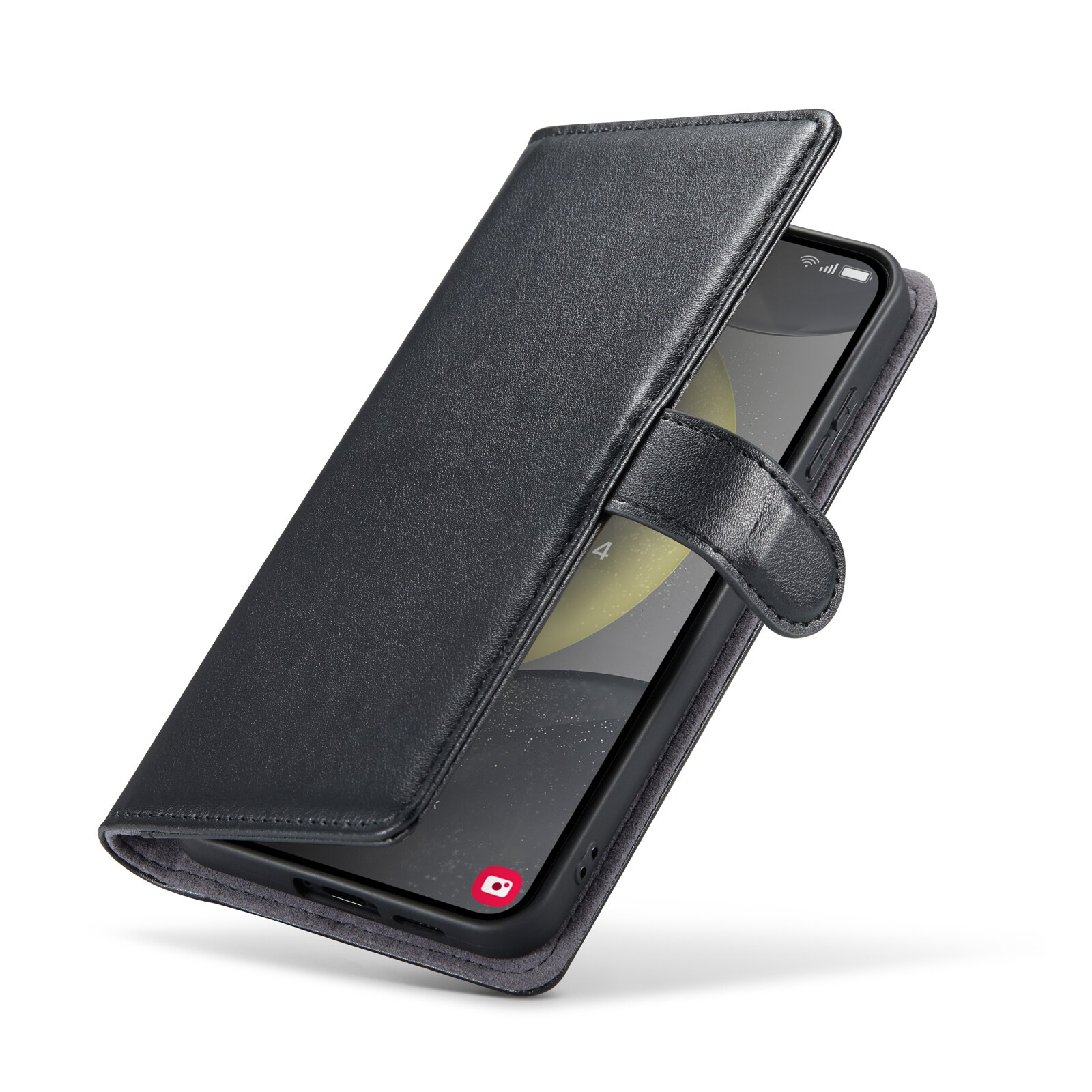 Funda de cuero genuino Samsung Galaxy S24 FE, Negro