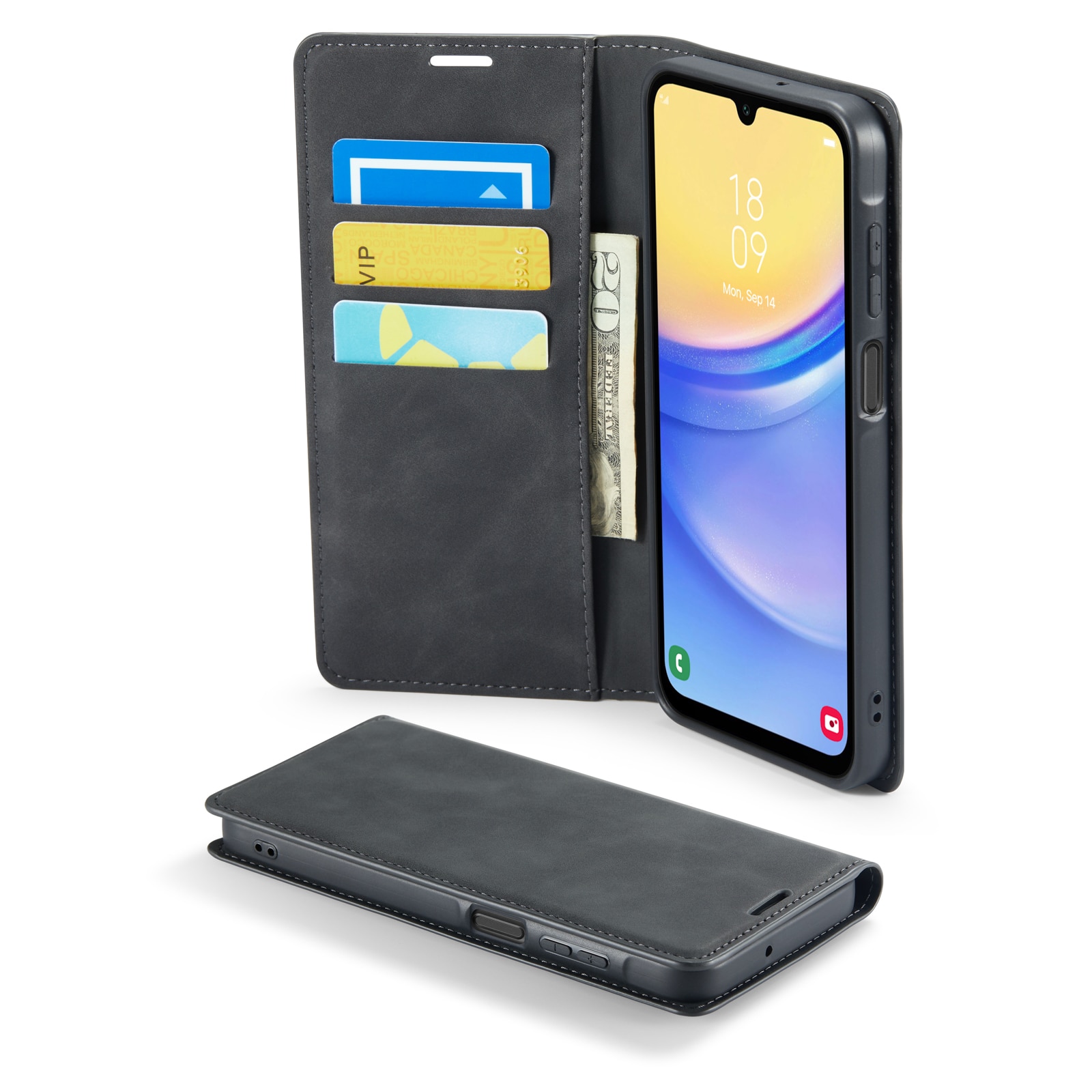 Funda delgada cartera Samsung Galaxy A16 Negro