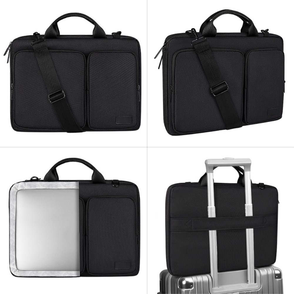 Bolsa para laptop con correa hombro y almacenamiento 16" Negro