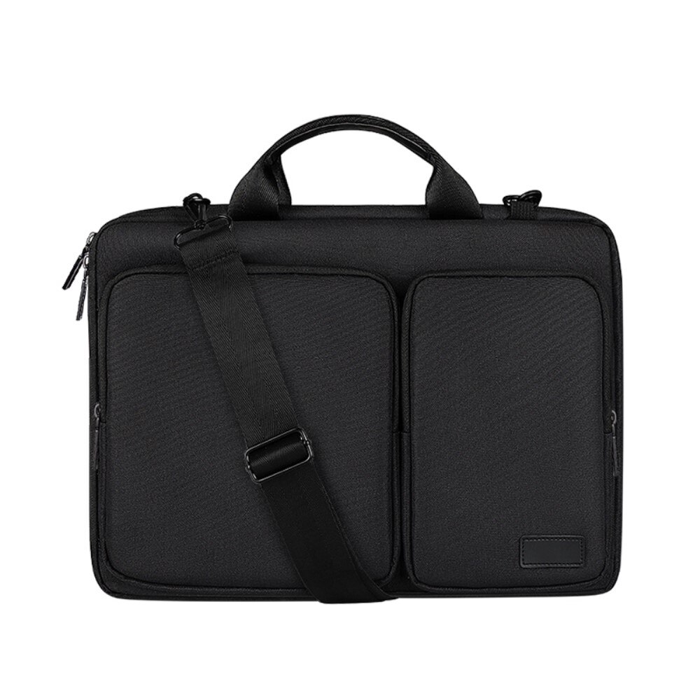 Bolsa para laptop con correa hombro y almacenamiento 13,3" Negro