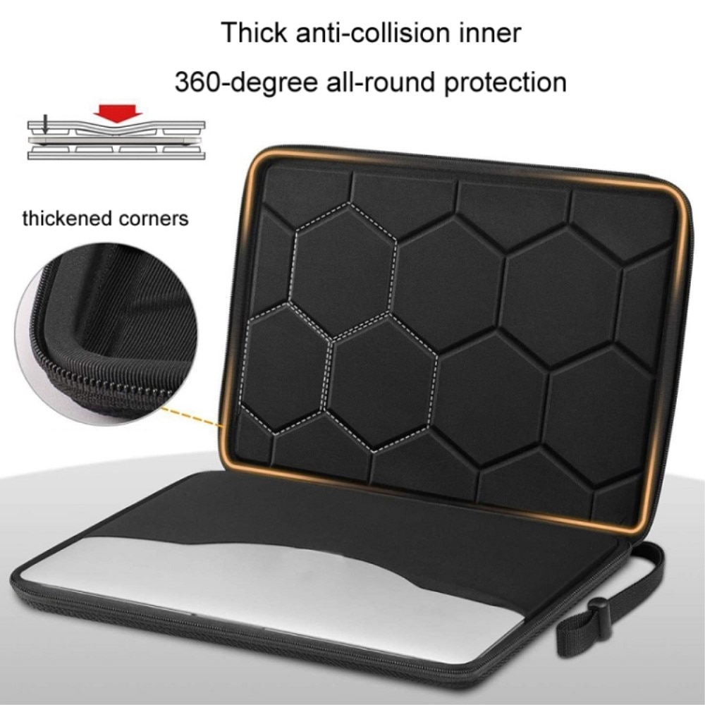 Funda para portátil de EVA resistente a los golpes de 13,3" negro