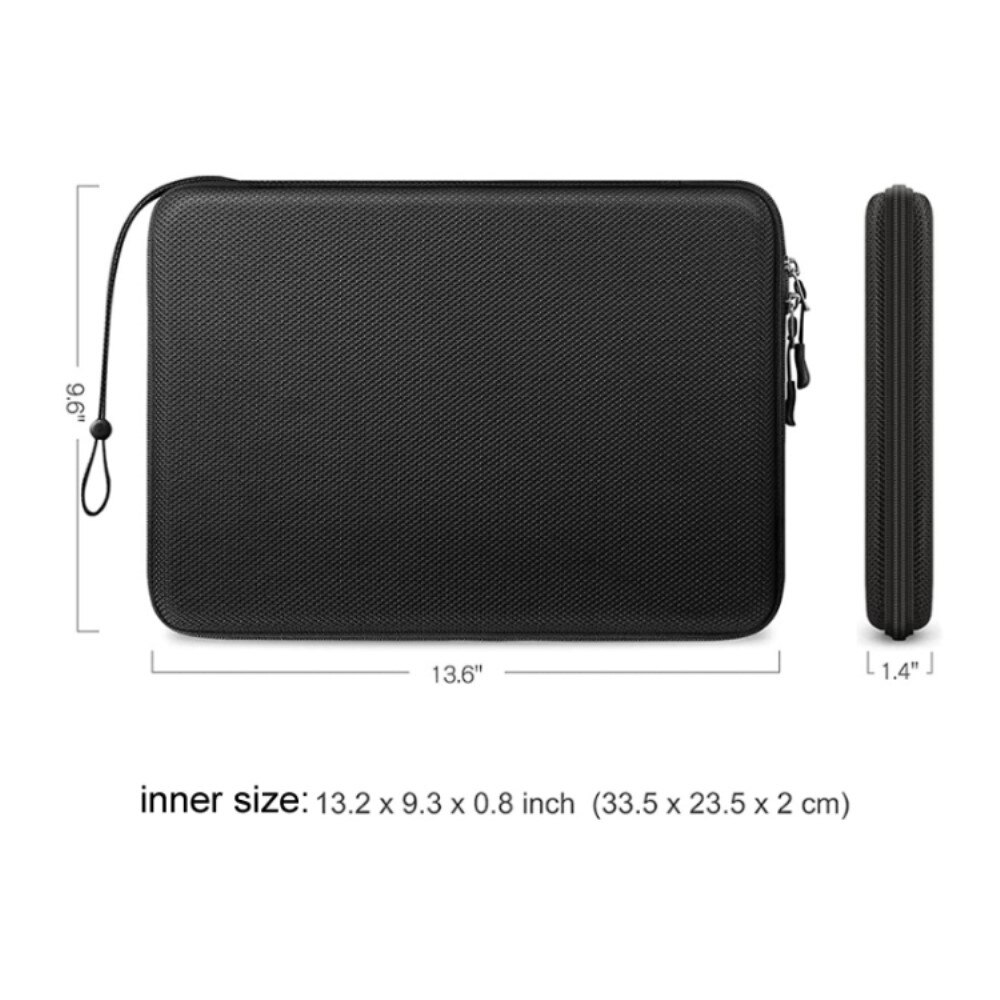 Funda para portátil de EVA resistente a los golpes de 13,3" negro