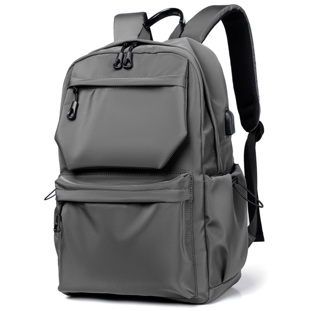 Mochila para laptop de hasta 14 pulgadas, gris