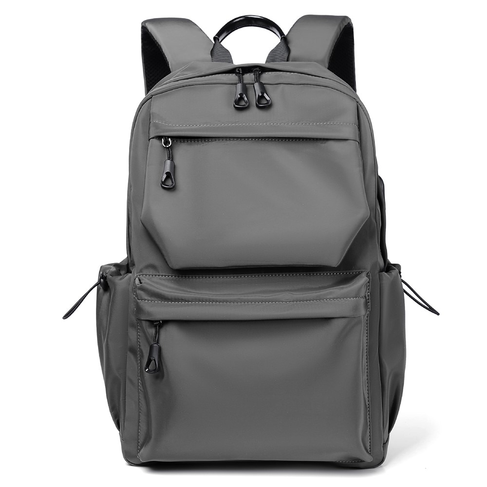 Mochila para laptop de hasta 14 pulgadas, gris