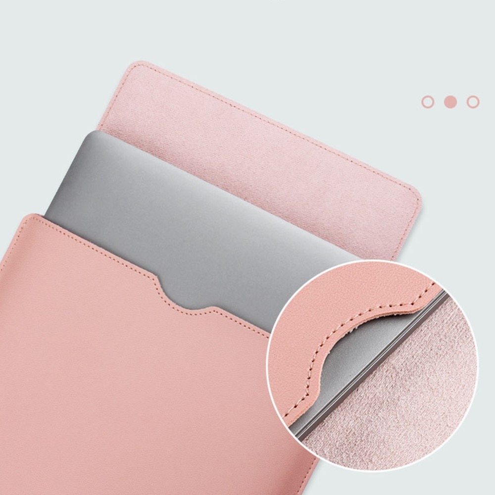 Sleeve de cuero para portátil de 14", rosado