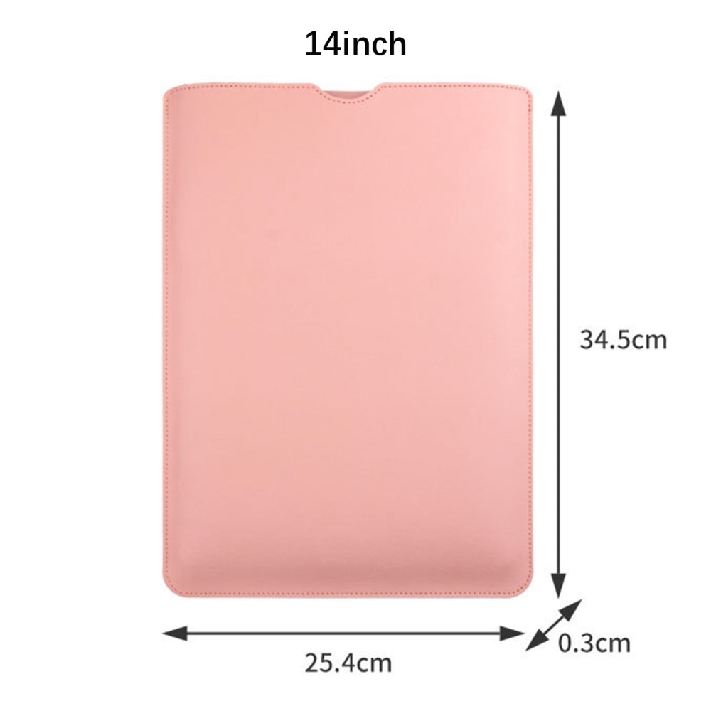 Sleeve de cuero para portátil de 14", rosado