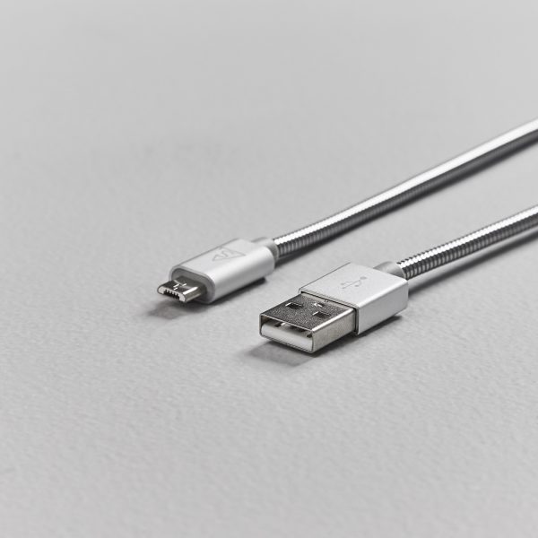 Cable USB-A a MicroUSB 1 metro Metallic Silver