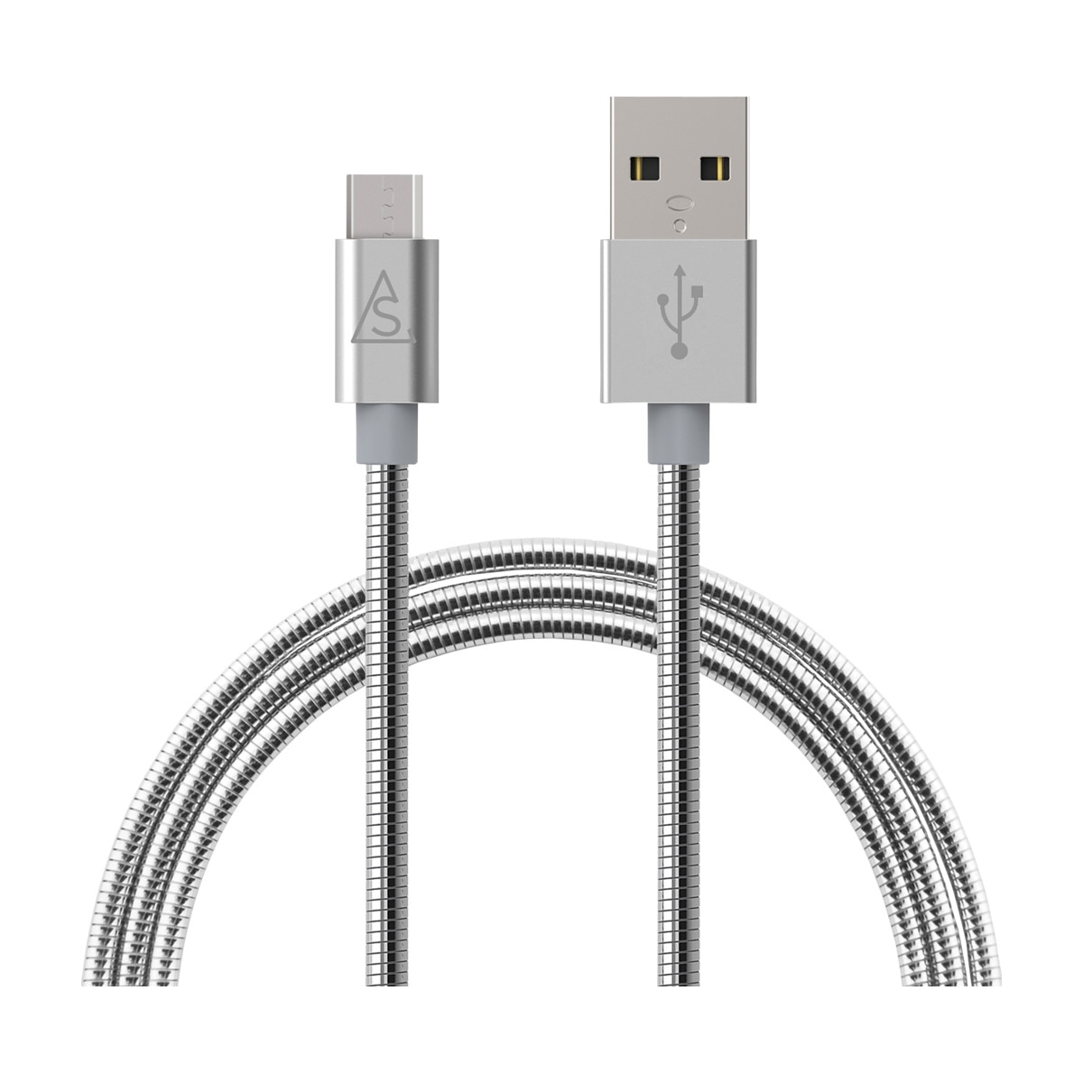 Cable USB-A a MicroUSB 1 metro Metallic Silver