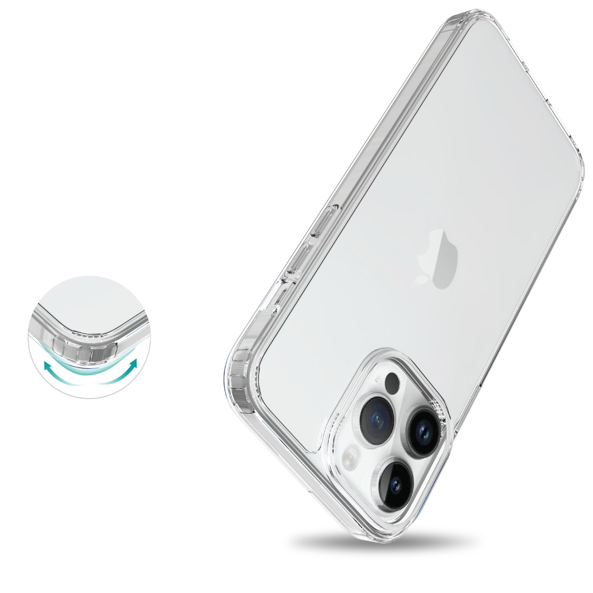 Funda híbrida para iPhone 14 Pro Max Transparente