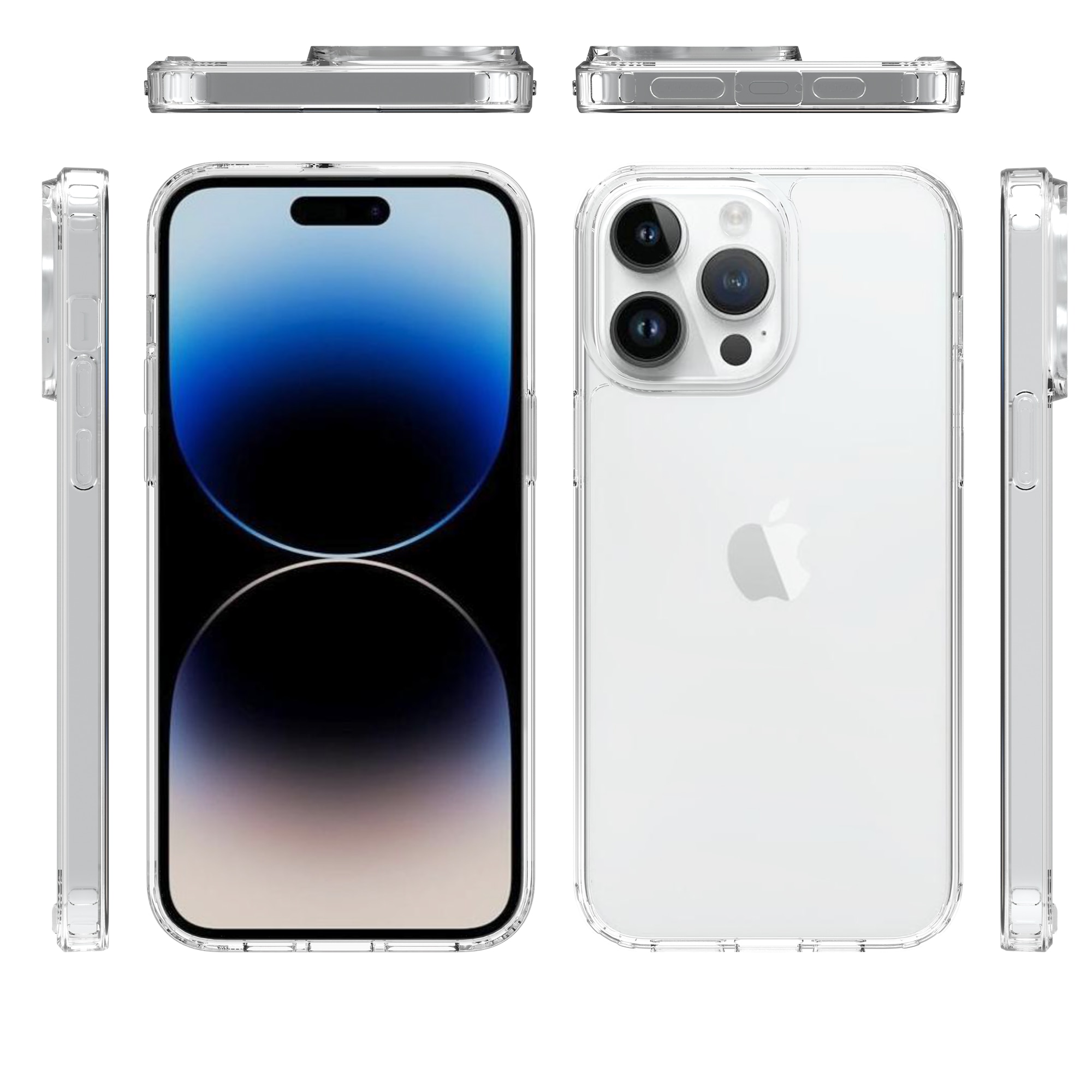 Funda híbrida para iPhone 14 Pro Max Transparente