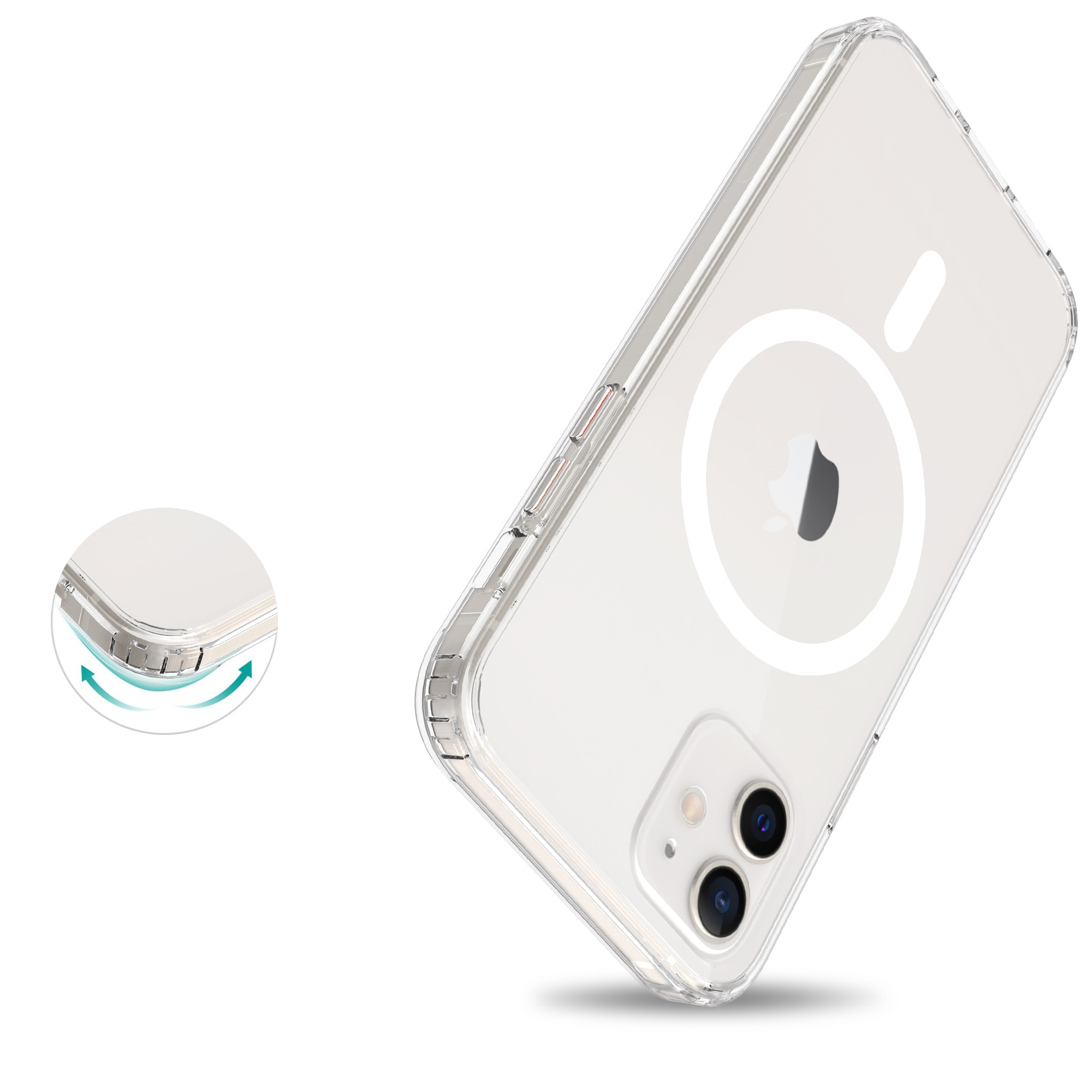 Funda híbrida MagSafe iPhone 12/iPhone 12 Pro transparente