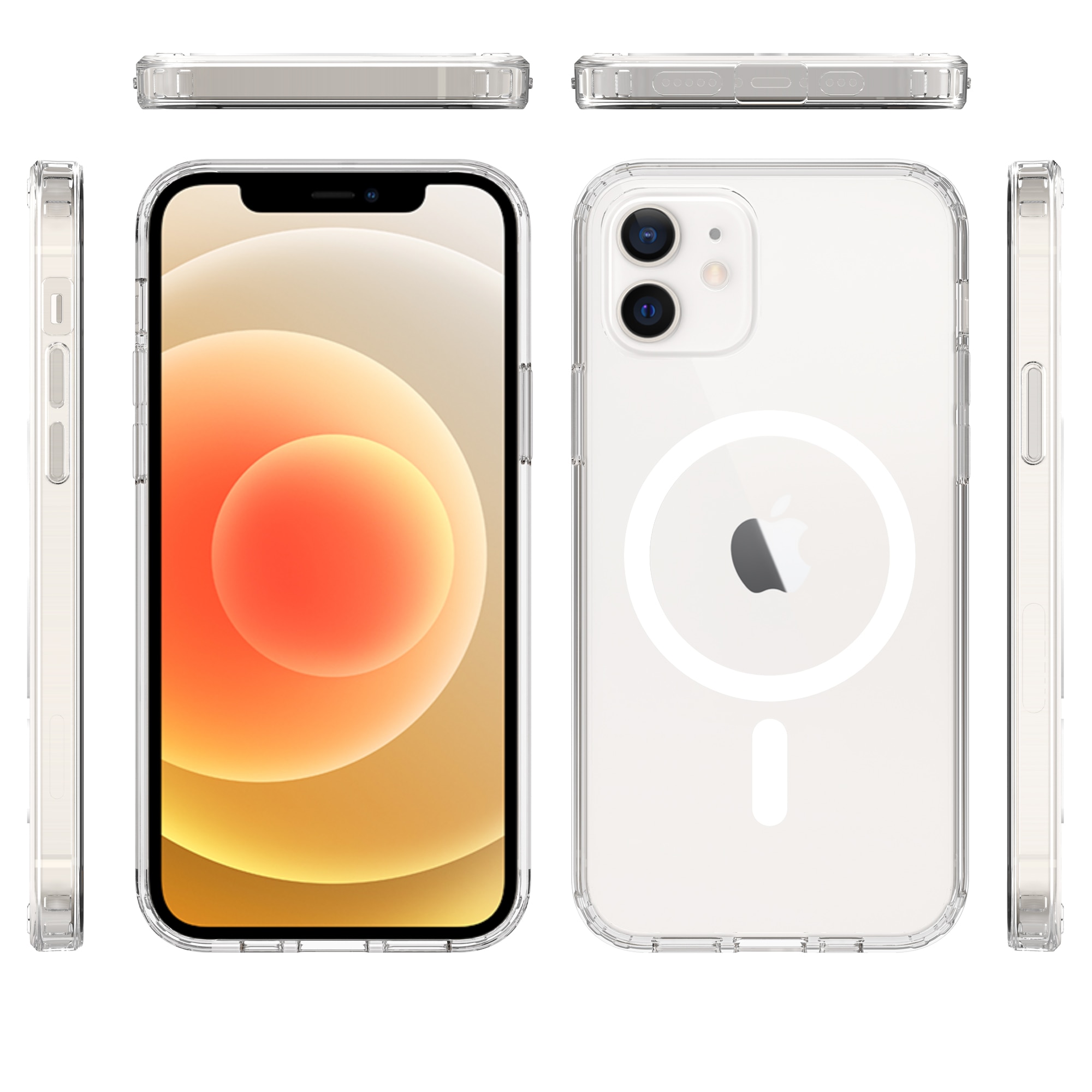 Funda híbrida MagSafe iPhone 12/iPhone 12 Pro transparente
