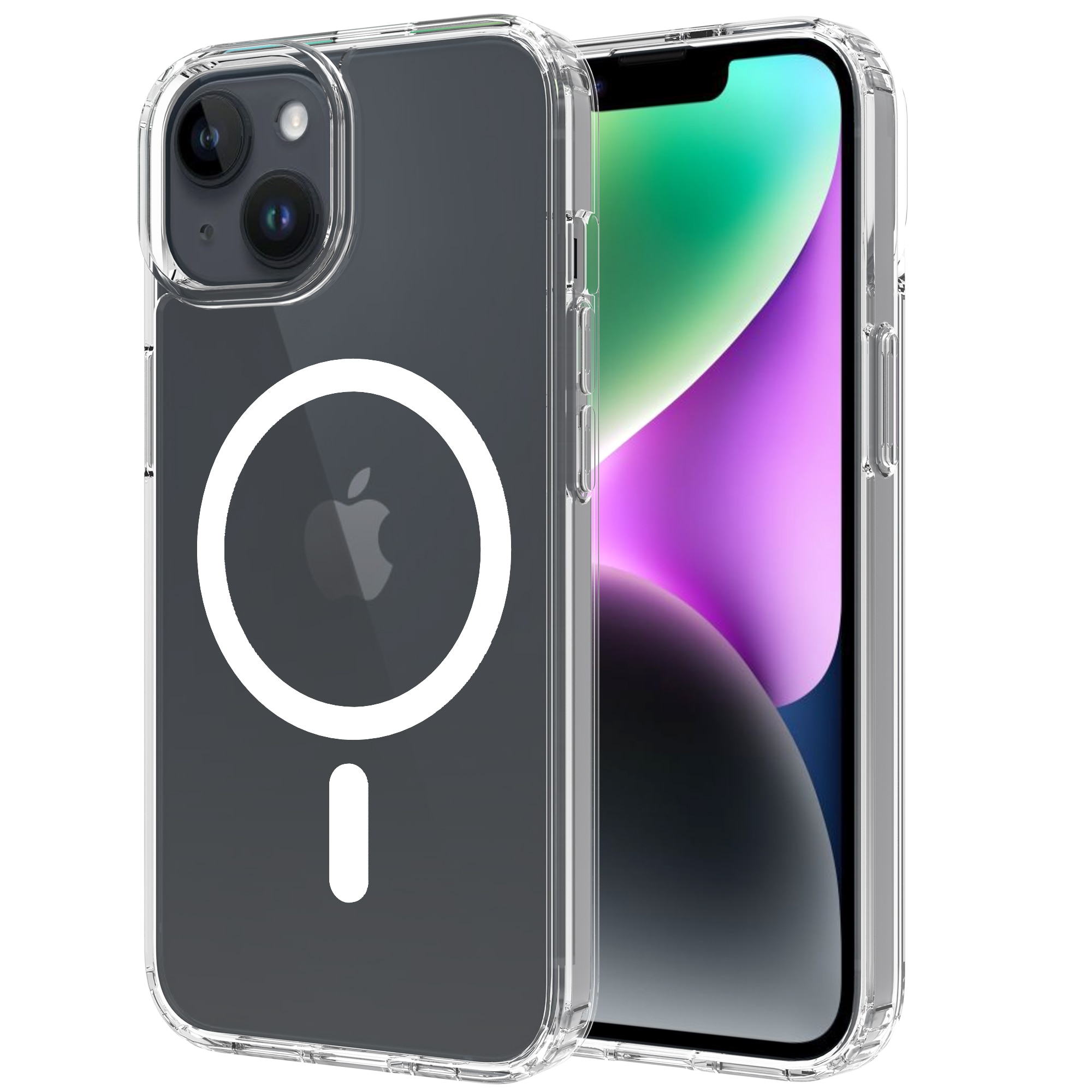 Funda híbrida MagSafe iPhone 13 transparente