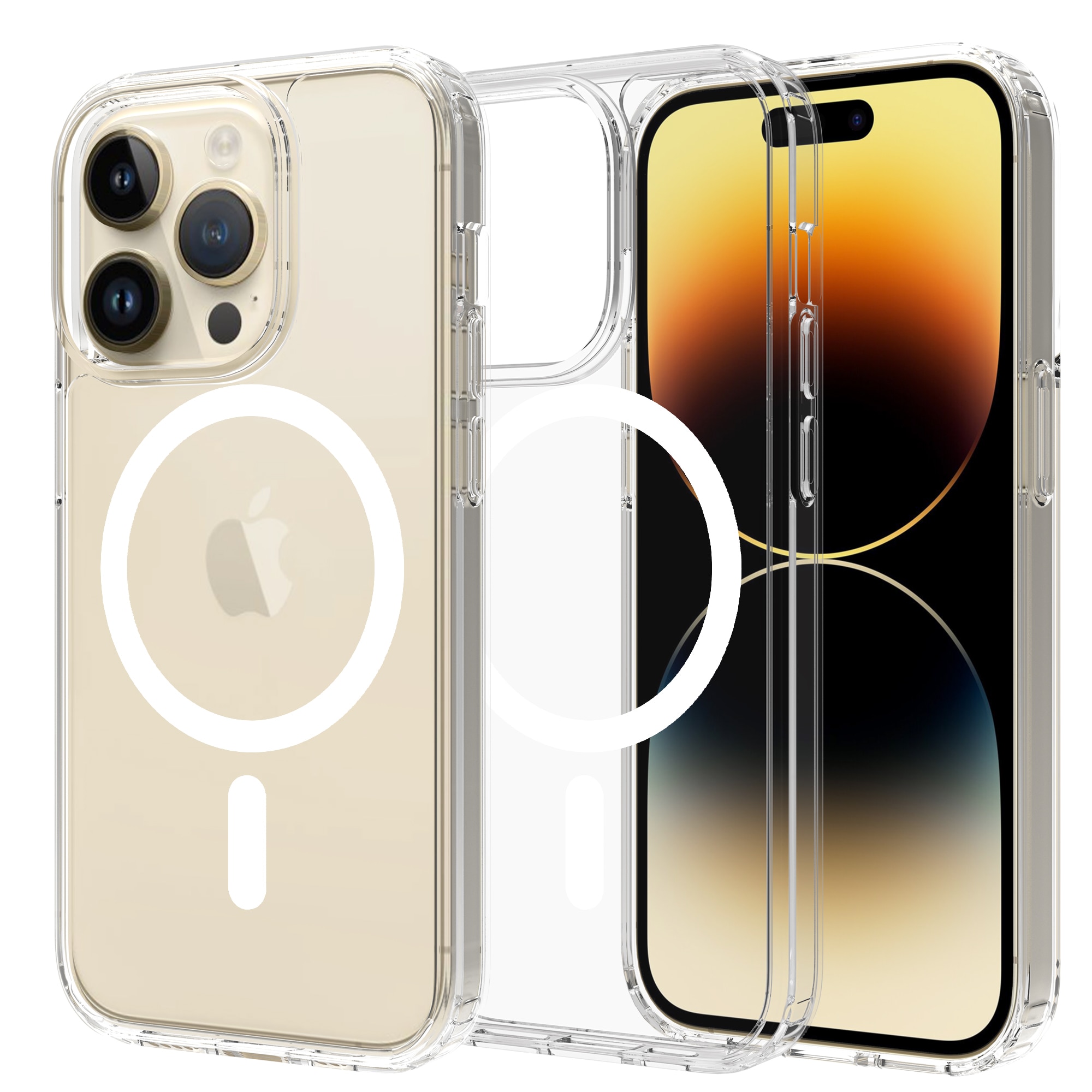Funda híbrida MagSafe iPhone 14 Pro Max transparente