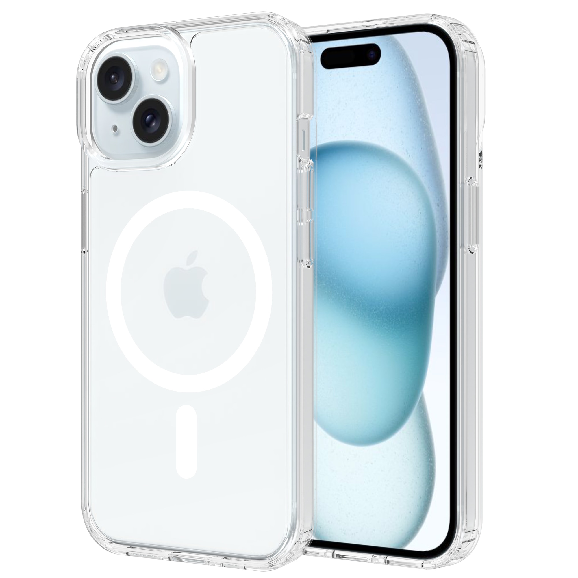 Funda híbrida MagSafe iPhone 15 transparente
