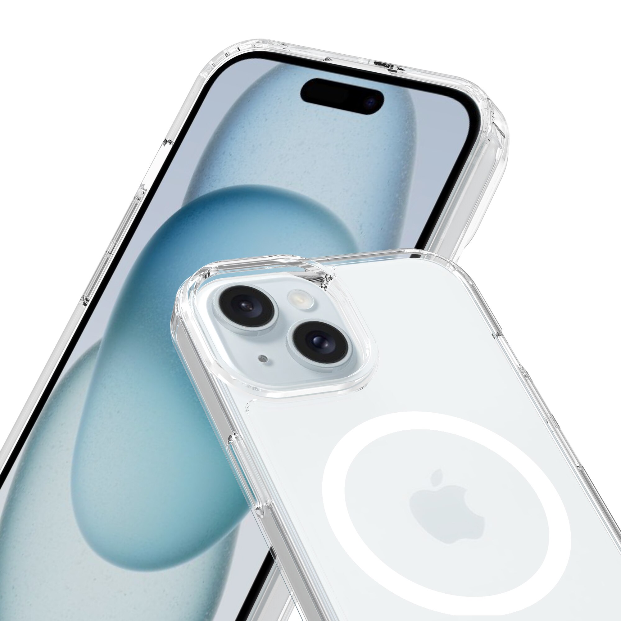 Funda híbrida MagSafe iPhone 15 transparente