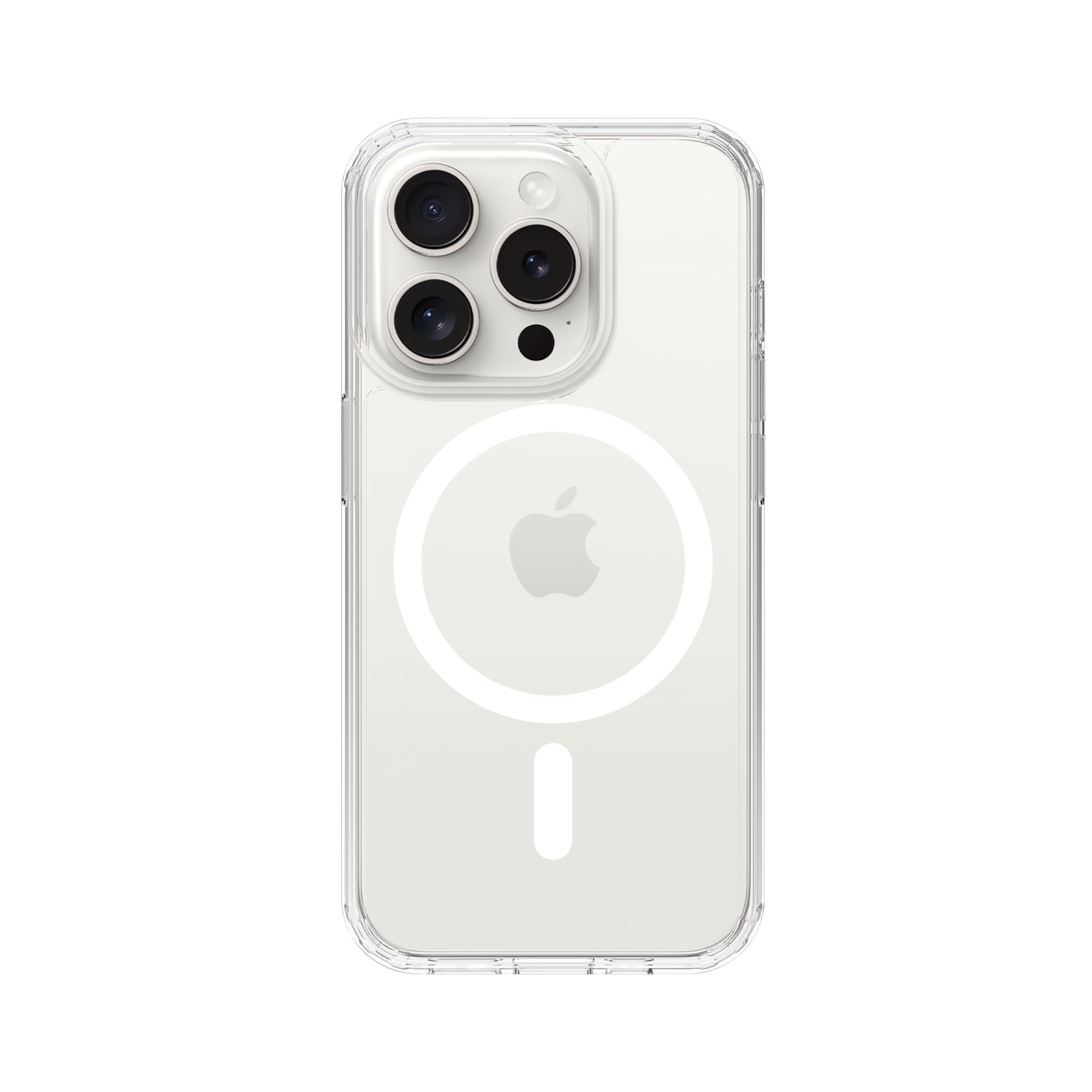 Funda híbrida MagSafe iPhone 15 Pro Max transparente
