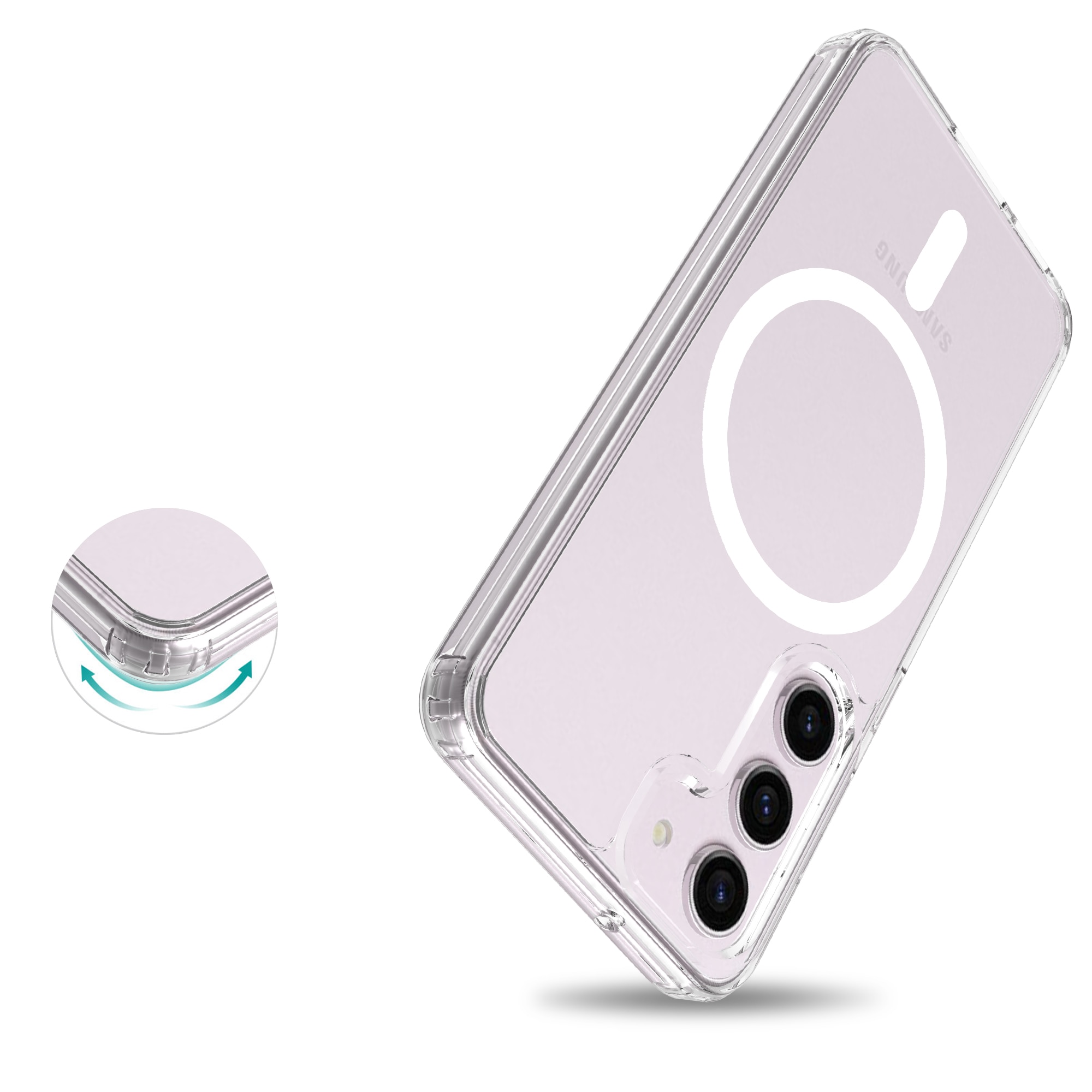 Funda híbrida MagSafe Samsung Galaxy S23 transparente