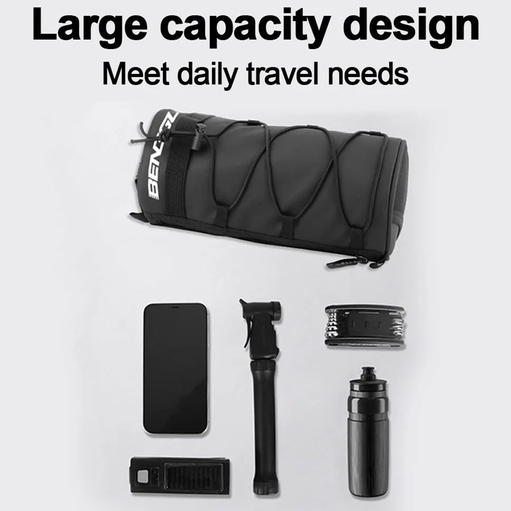 Bolsa para manillar de bicicleta, negro