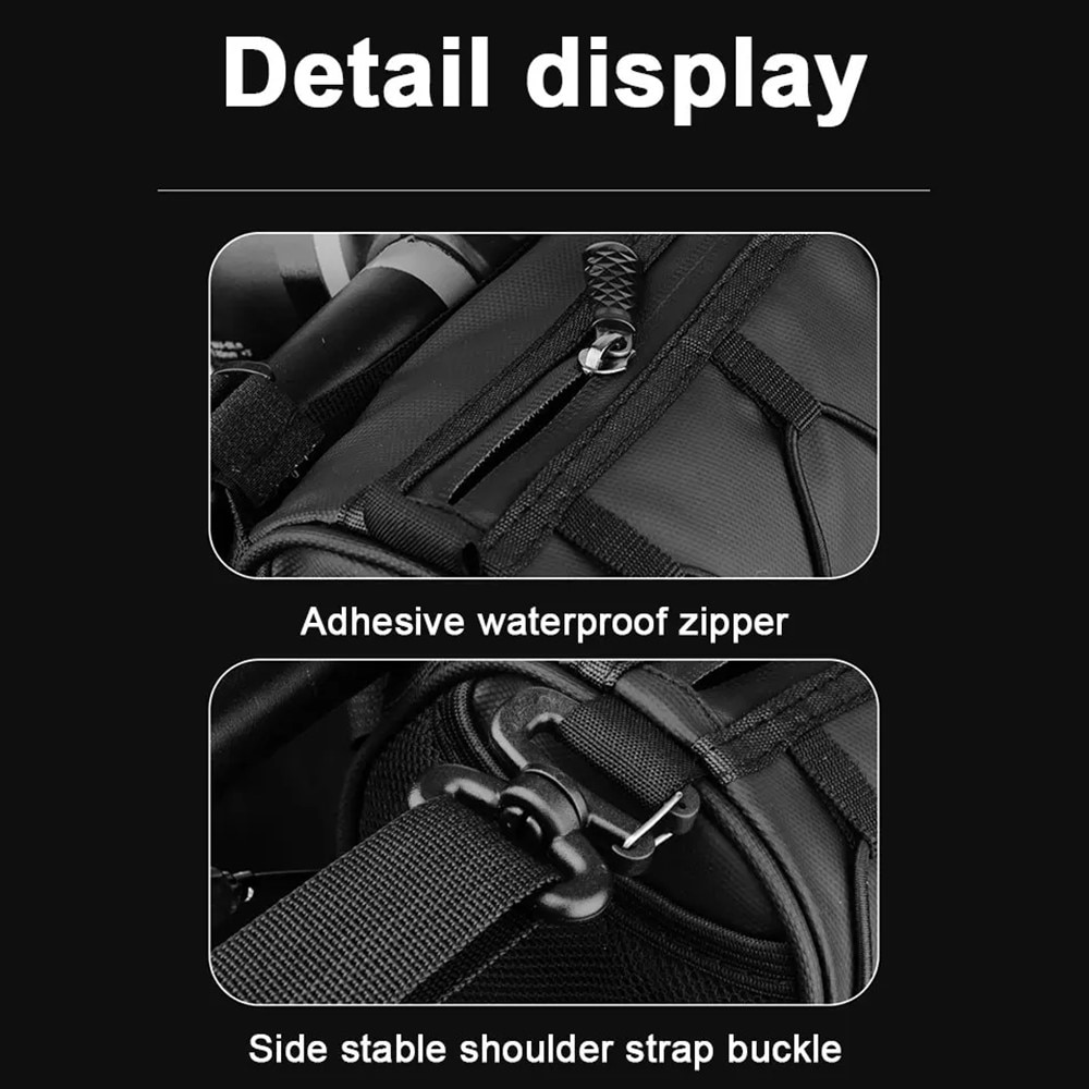 Bolsa para manillar de bicicleta, negro