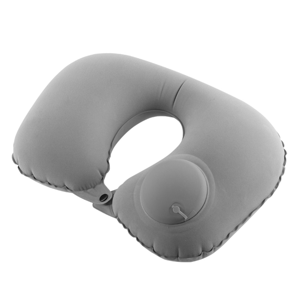 Almohada de cuello inflable, gris