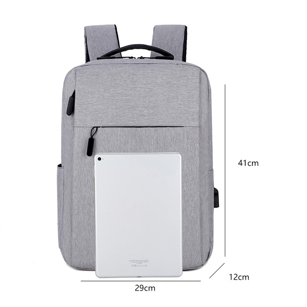 Mochila de nylon resistente al agua para laptops de hasta 16 pulgadas, gris