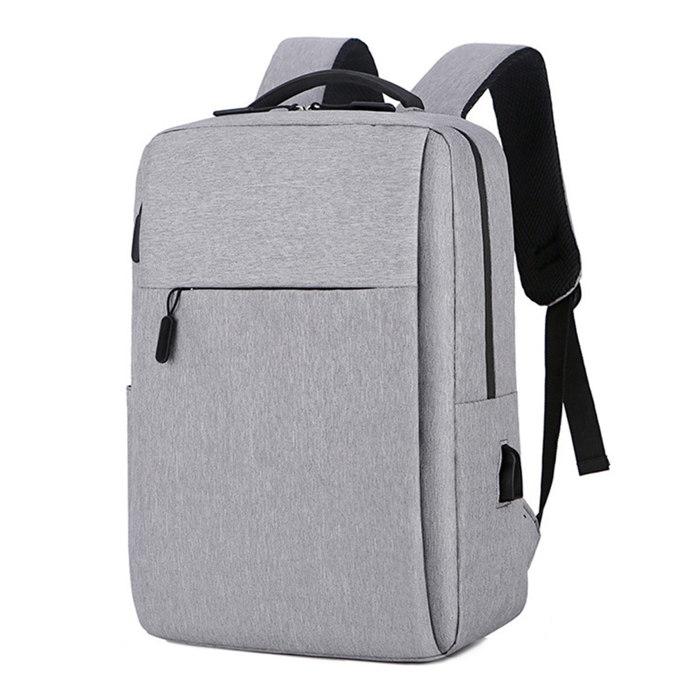 Mochila de nylon resistente al agua para laptops de hasta 16 pulgadas, gris