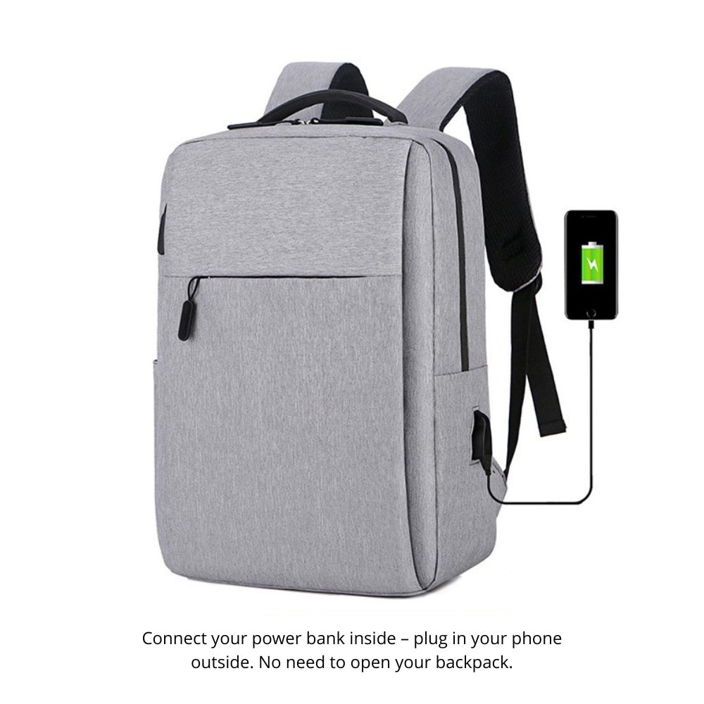 Mochila de nylon resistente al agua para laptops de hasta 16 pulgadas, negro
