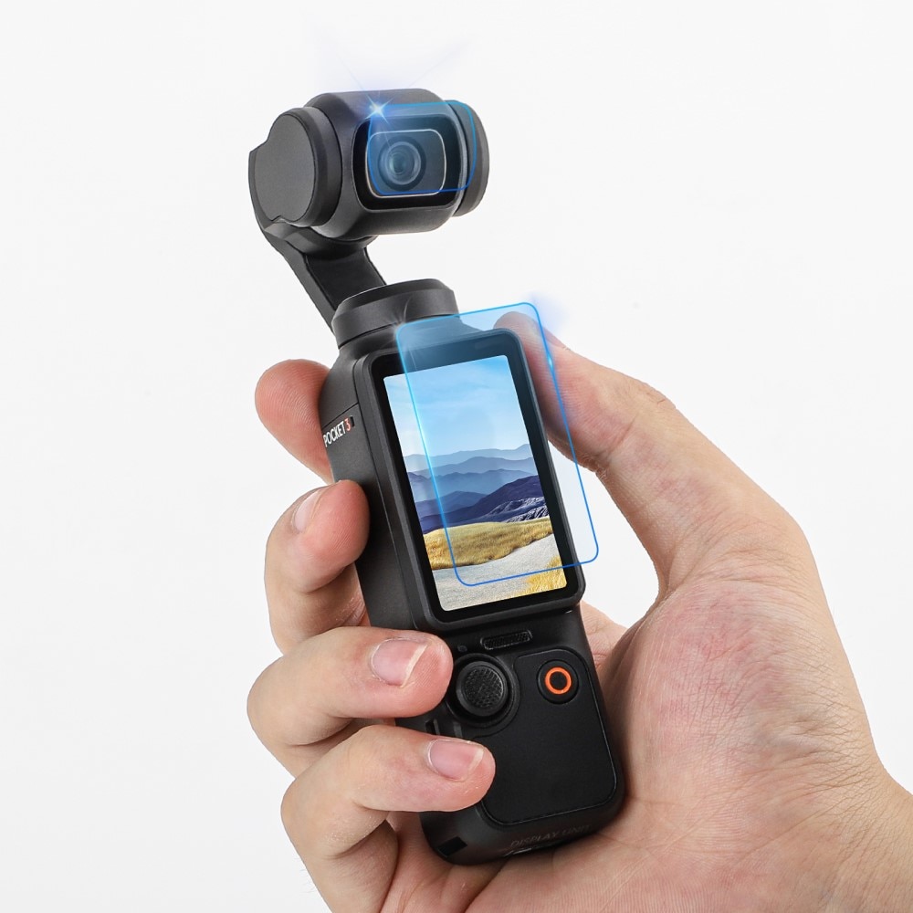 Protector de cámara y pantalla de cristal templado DJI Osmo Pocket 3