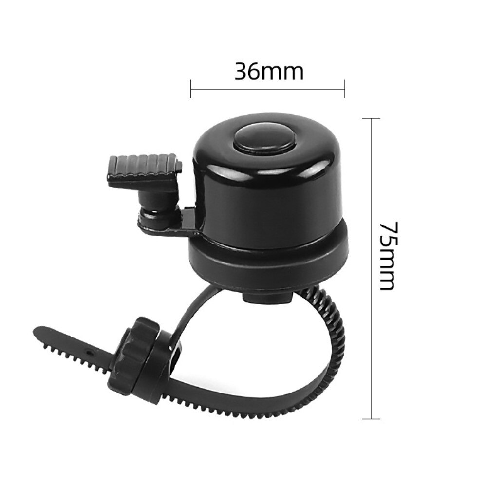 Timbre de bicicleta con soporte para Apple AirTag, negro