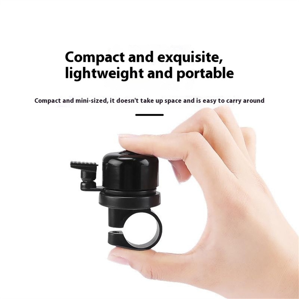 Timbre de bicicleta con soporte para Apple AirTag, negro